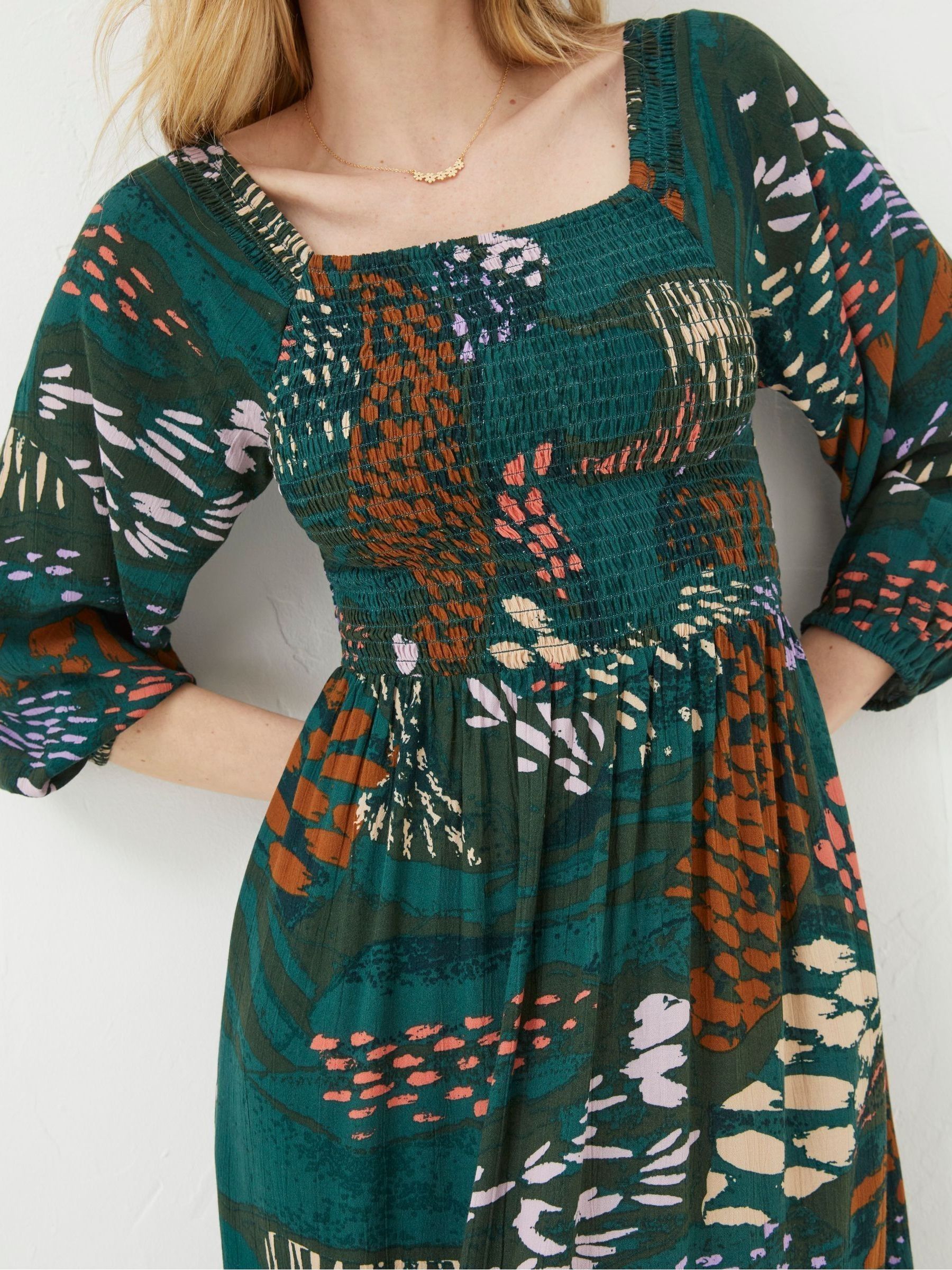 Green/Orange Midi Dress - Image 5 of 6