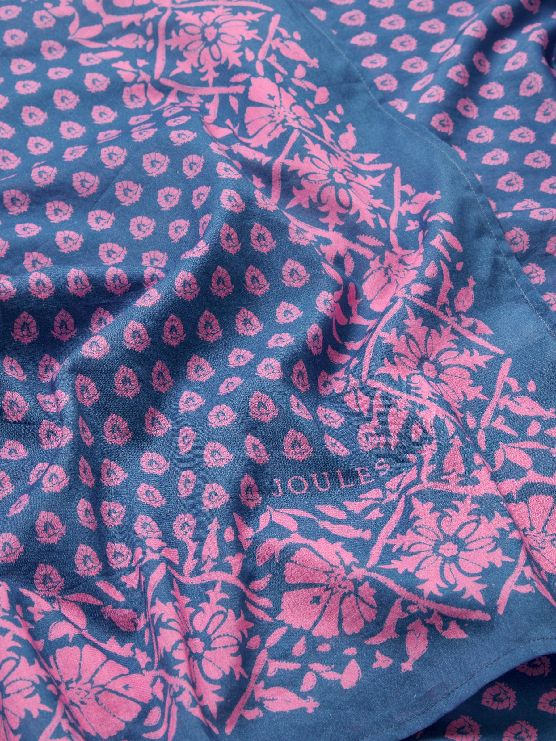 Thornham Blue & Pink Printed Sarong Scarf - Image 5 of 5
