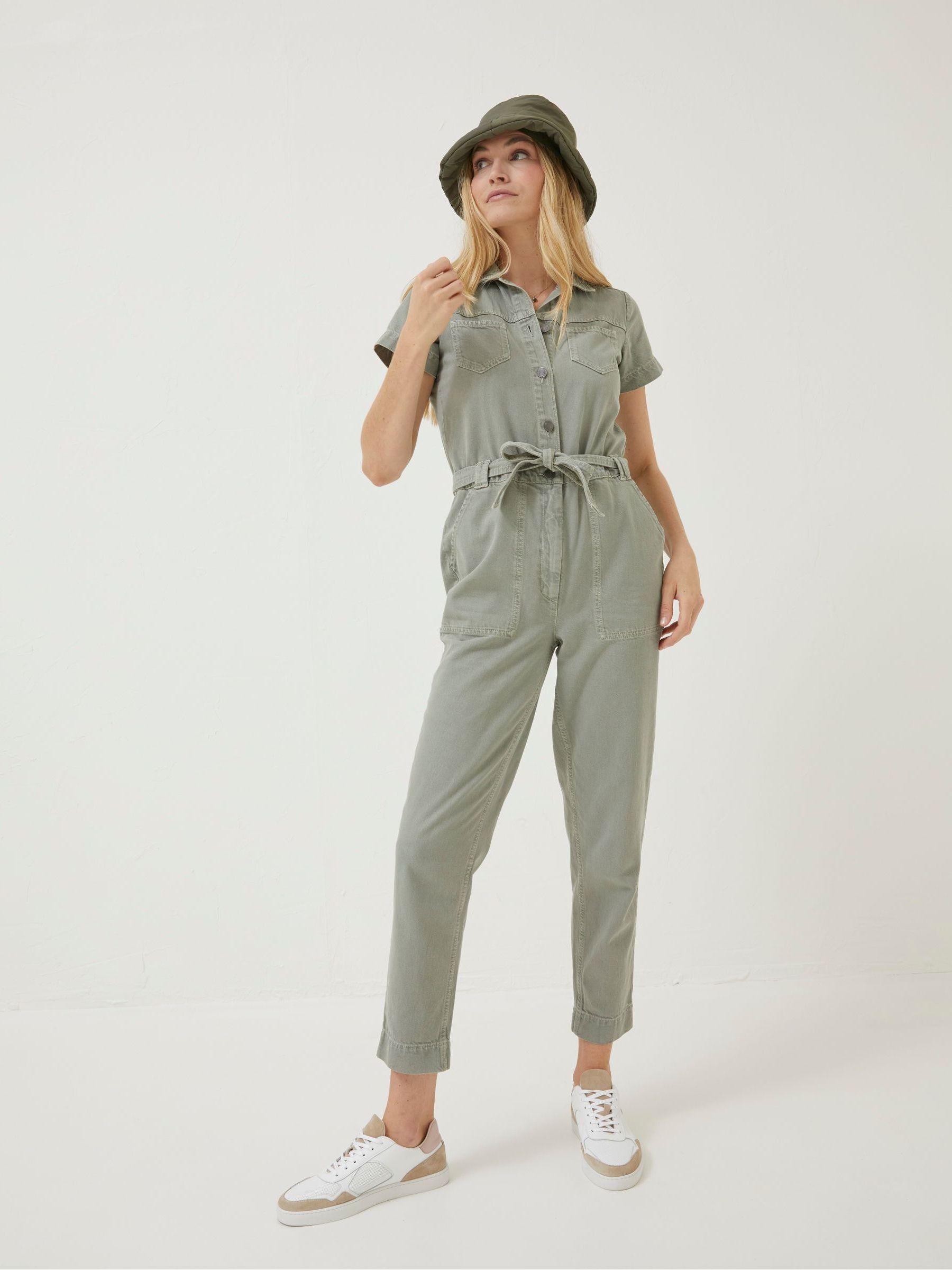 Green Imogen Short Sleeve Boilersuit - Image 1 of 6