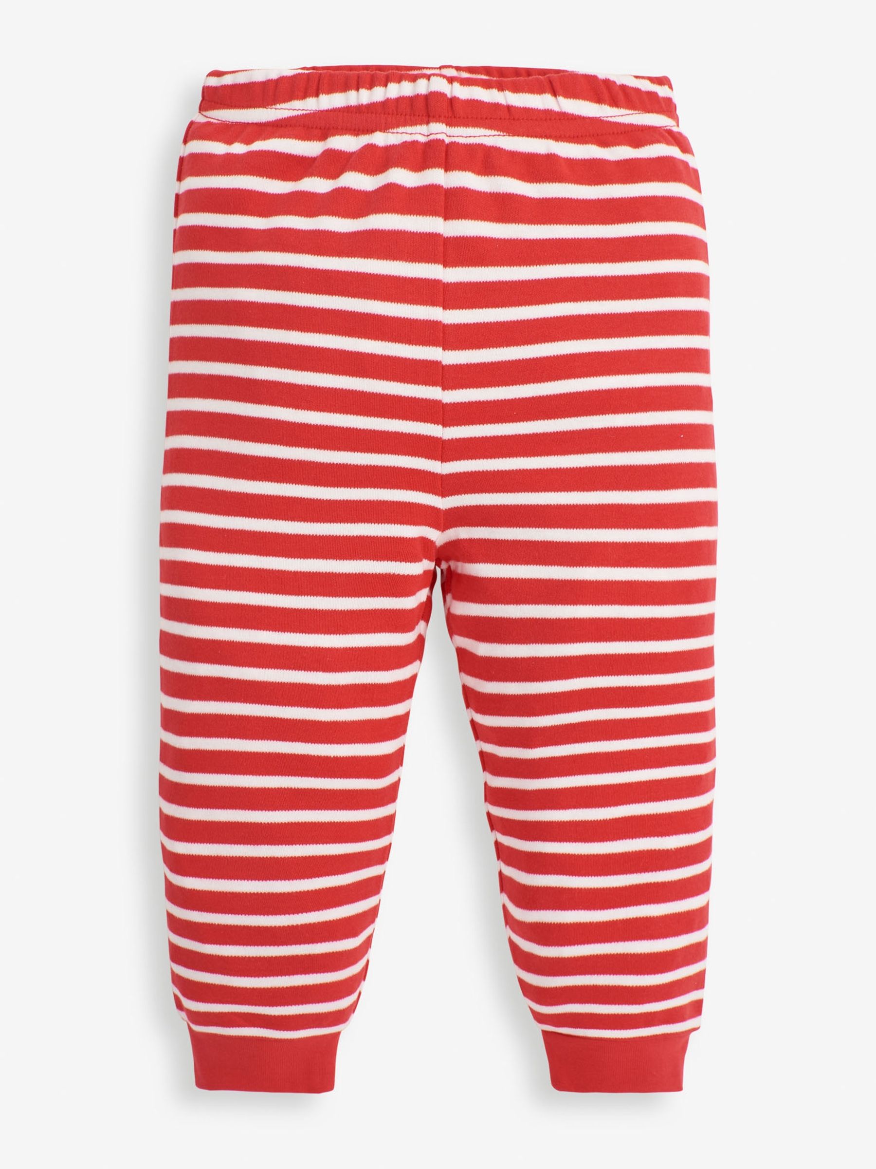 Santa Appliqué Jersey Pyjamas in Red - Image 3 of 5