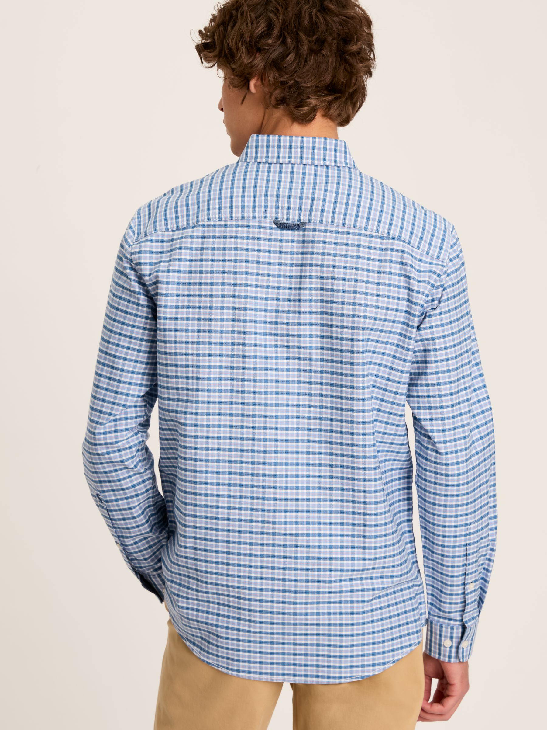 Welford Blue Gingham Cotton Check Shirt - Image 3 of 6