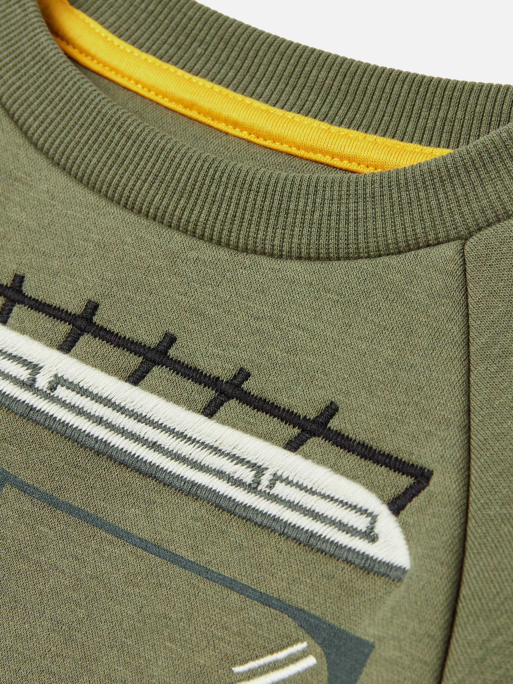 Connor Green Embroidered Artwork Crew Neck Sweatshirt - Image 3 of 5