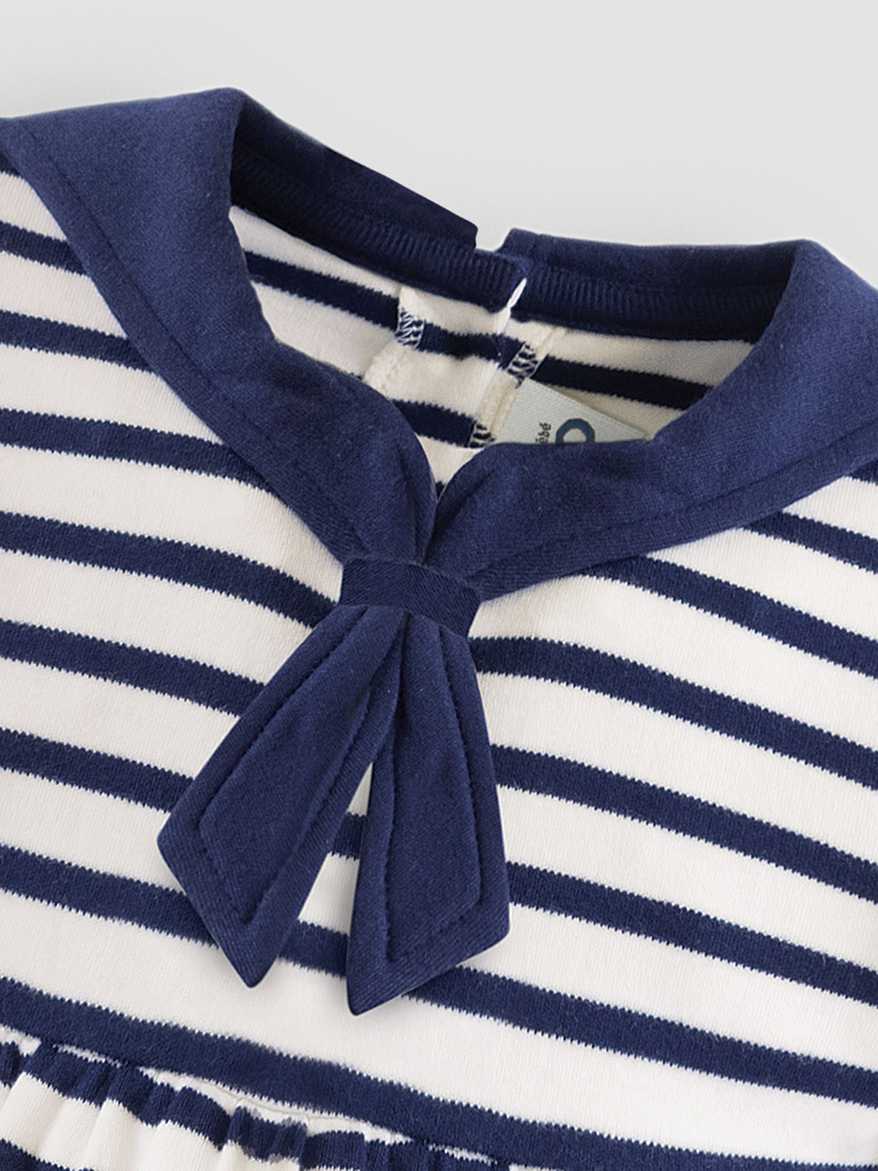 Cream Long Sleeve Sailor Jersey Dress - Image 6 of 6