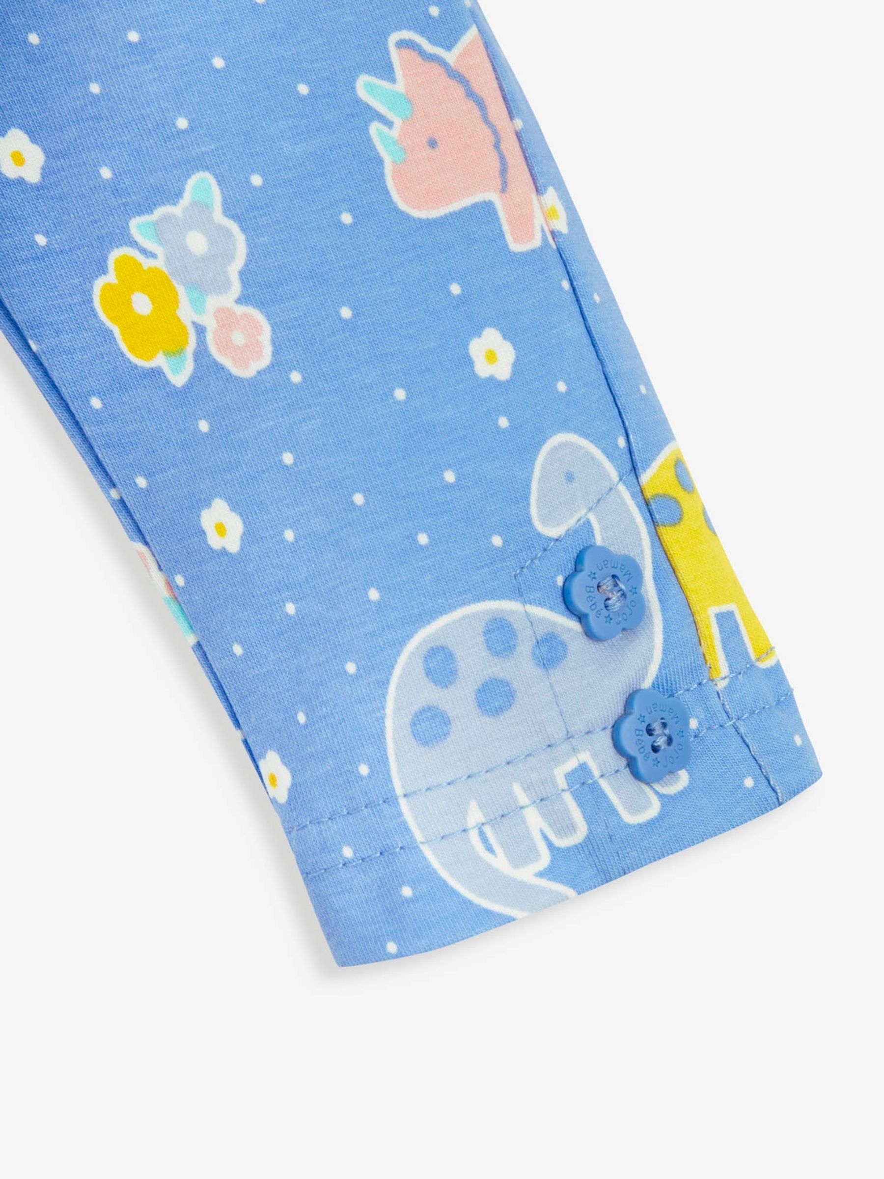 Cornflower 2-Pack Dino Print & Duck Egg Leggings - Image 4 of 5