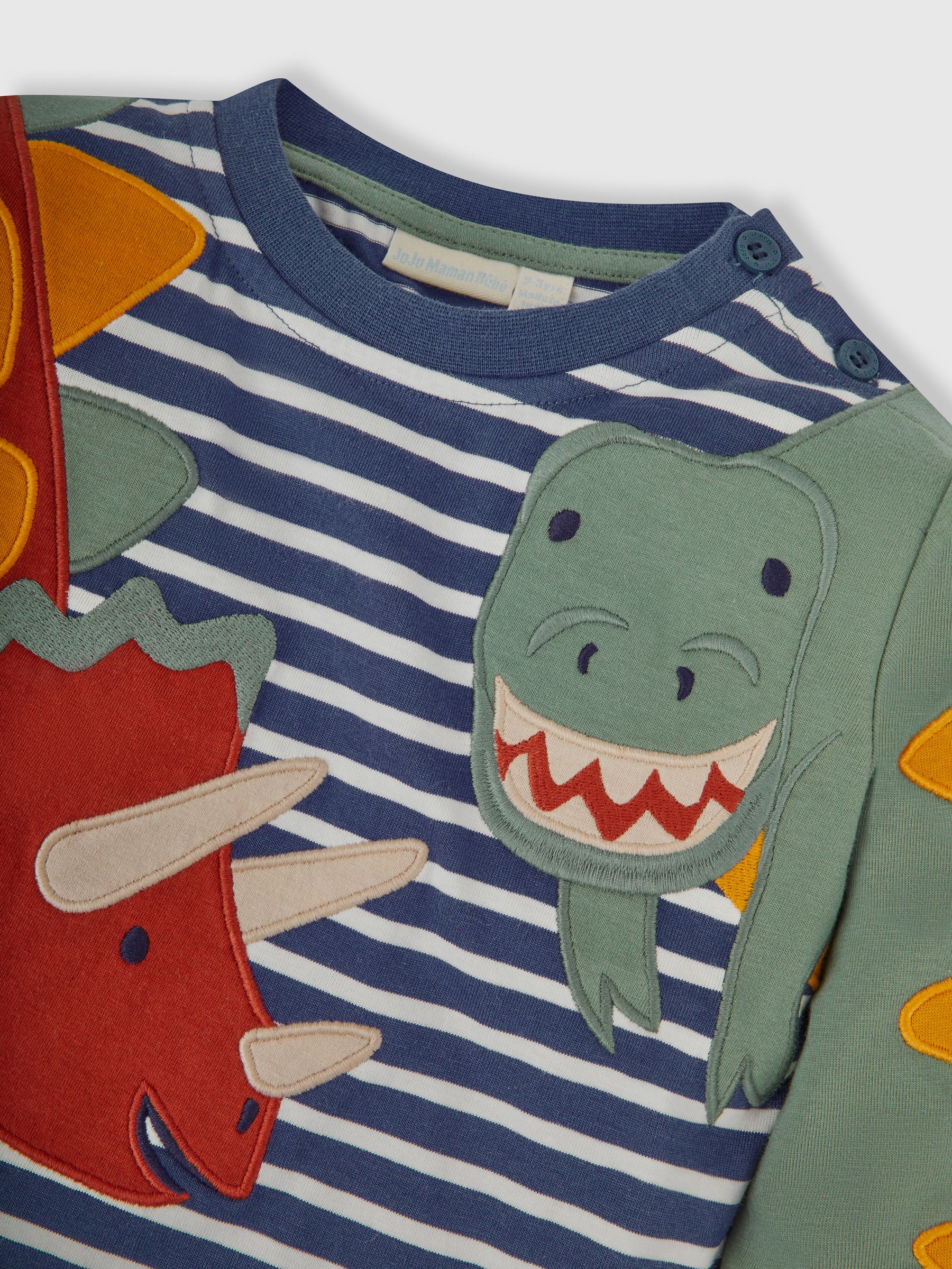 Indigo Dino Appliqué Novelty Top - Image 2 of 4