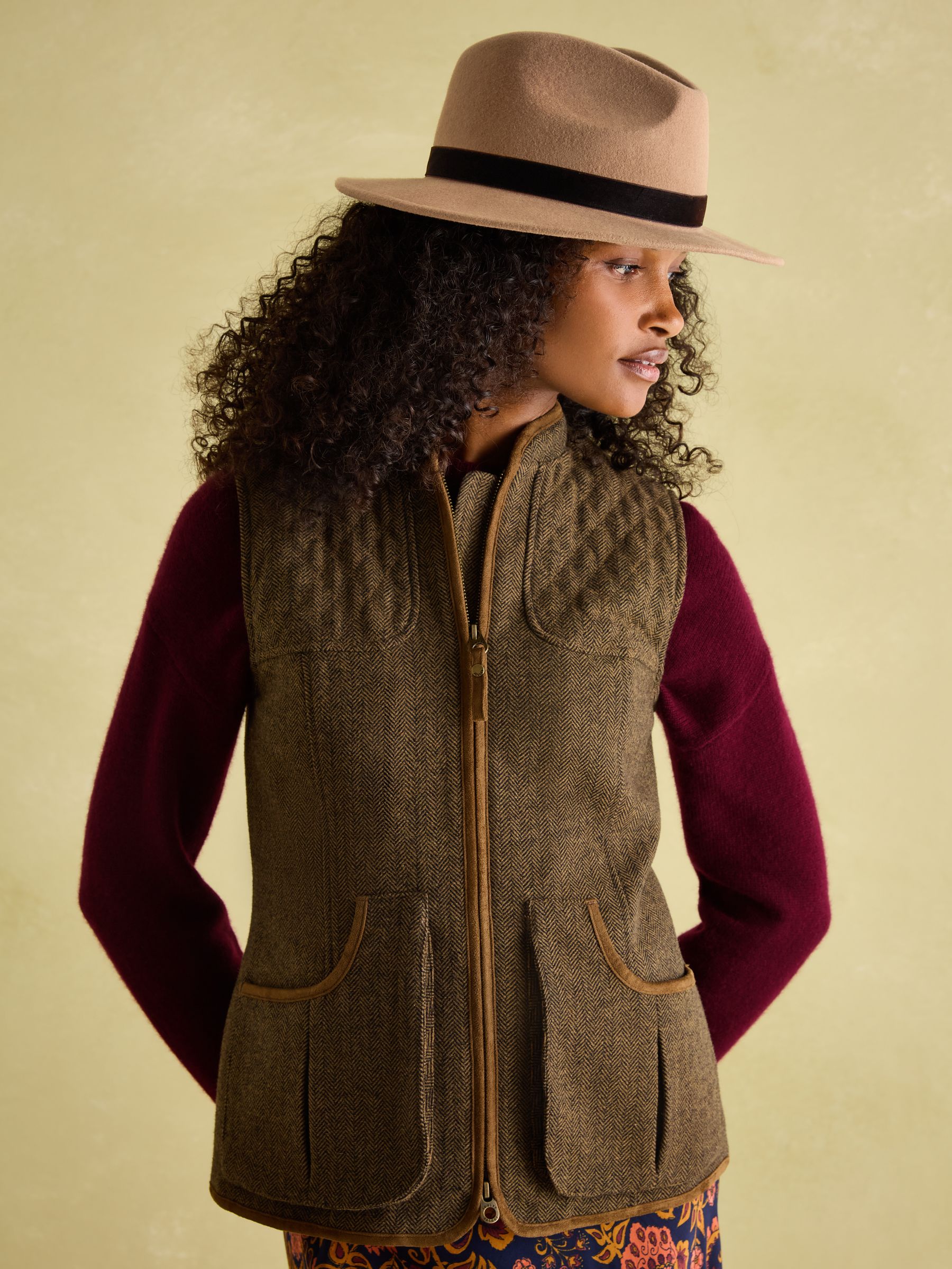 Maude Brown Wool Fedora Hat - Image 3 of 6