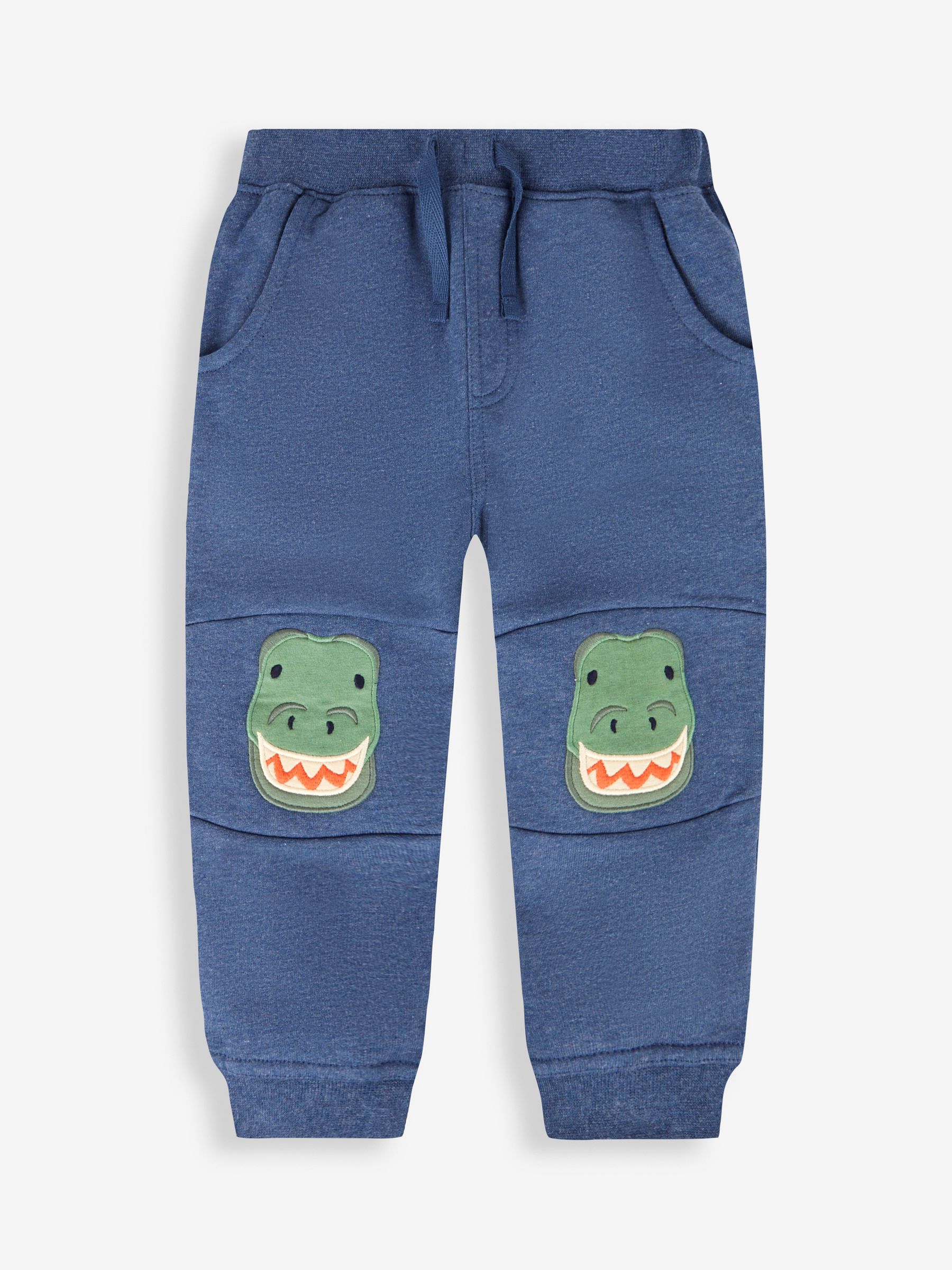 Indigo Blue TRex Appliqué Knee Joggers With Pet In Pocket - Image 2 of 4