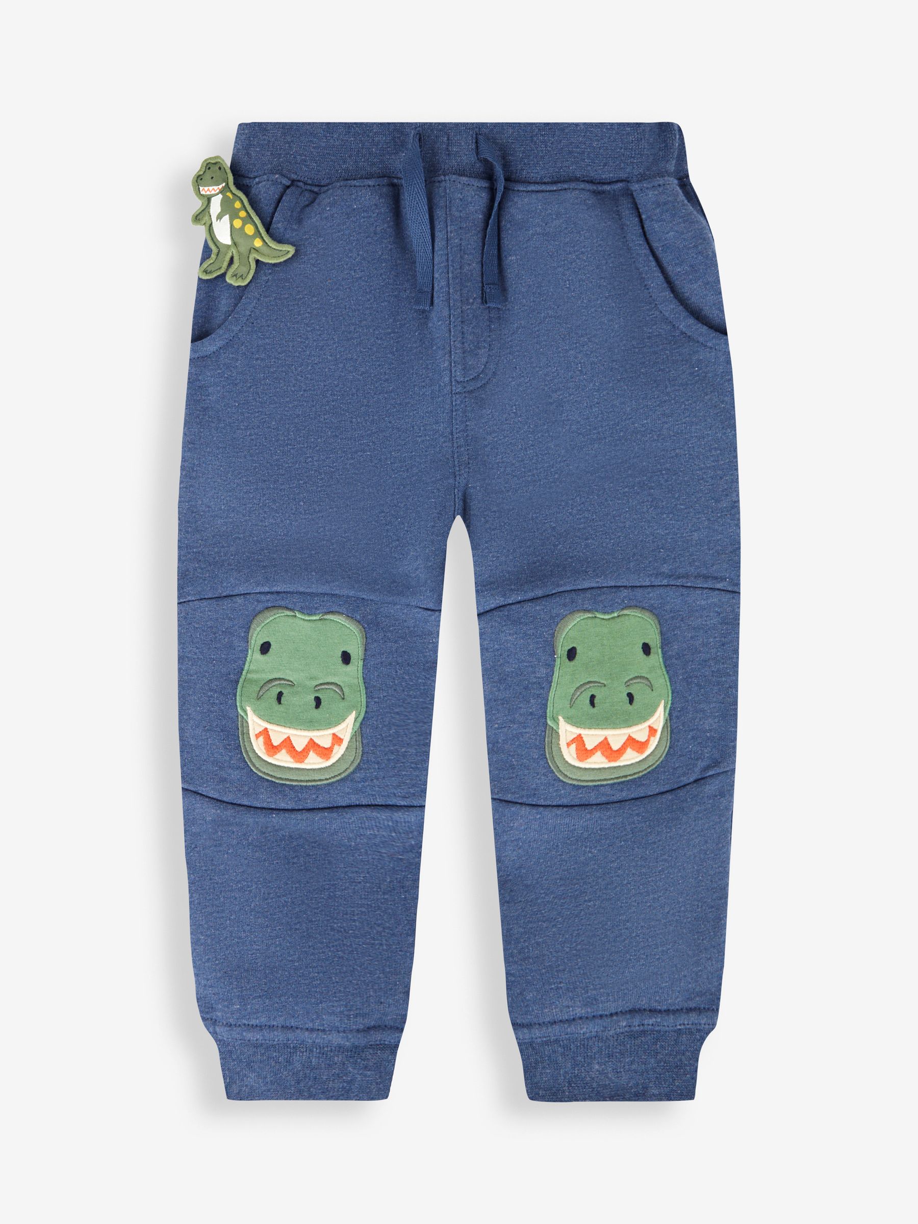Indigo Blue TRex Appliqué Knee Joggers With Pet In Pocket - Image 3 of 4