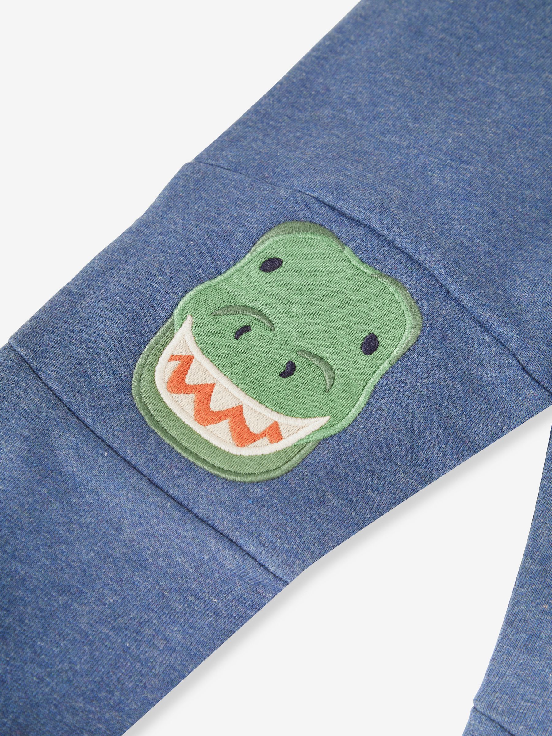 Indigo Blue TRex Appliqué Knee Joggers With Pet In Pocket - Image 4 of 4