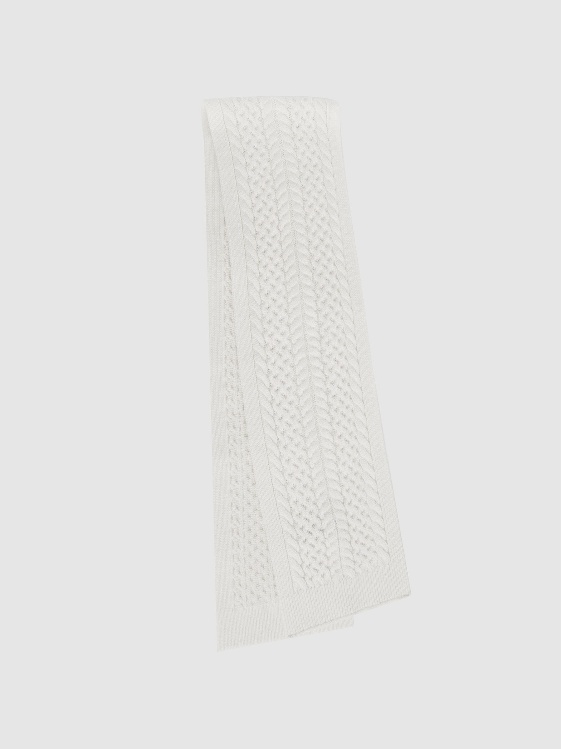 11-14 yrs Knitted Scarf and Beanie Hat Set in Ecru - Image 4 of 5