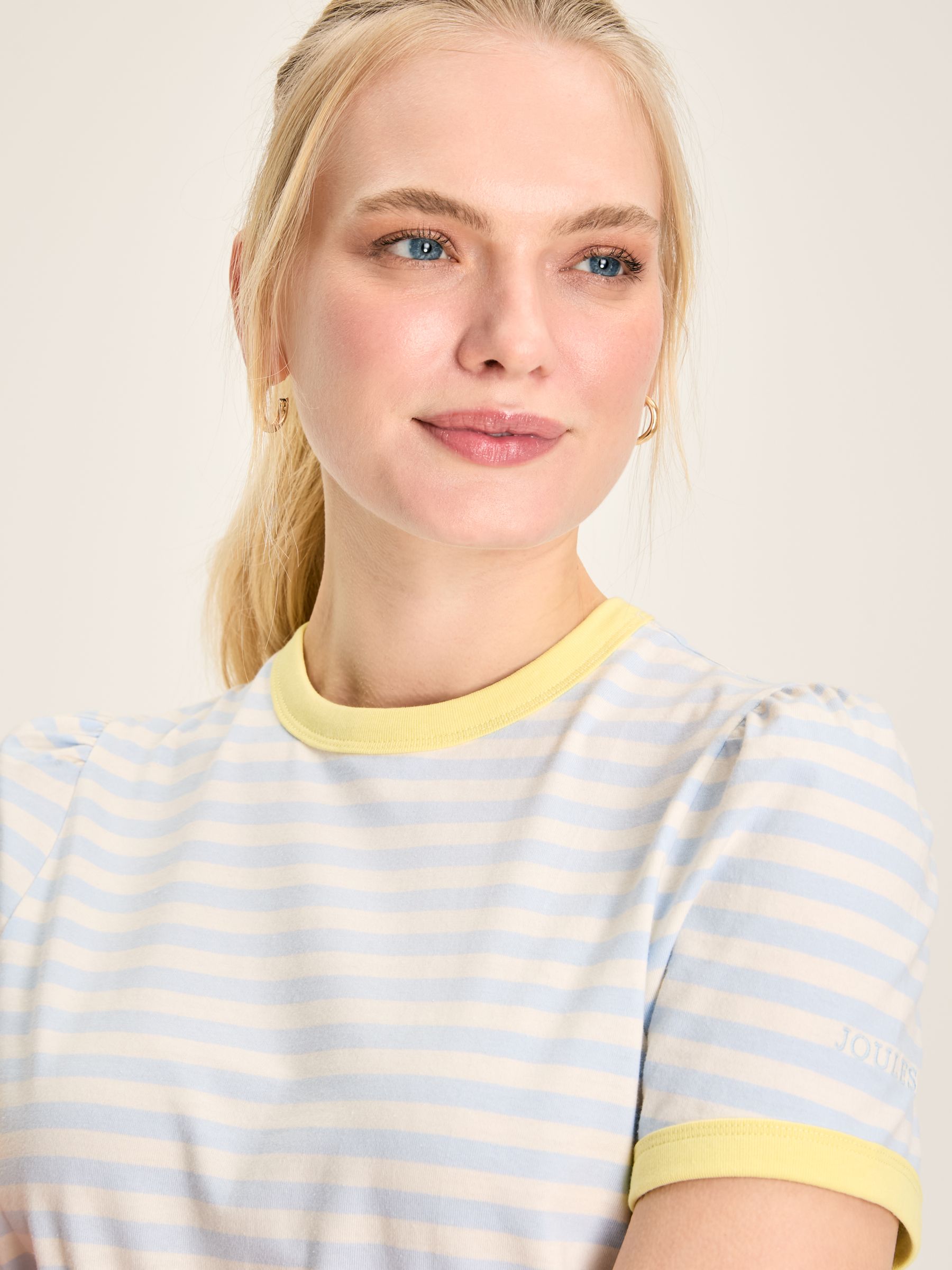 Erin Blue Stripe Short Sleeve T-Shirt - Image 4 of 6