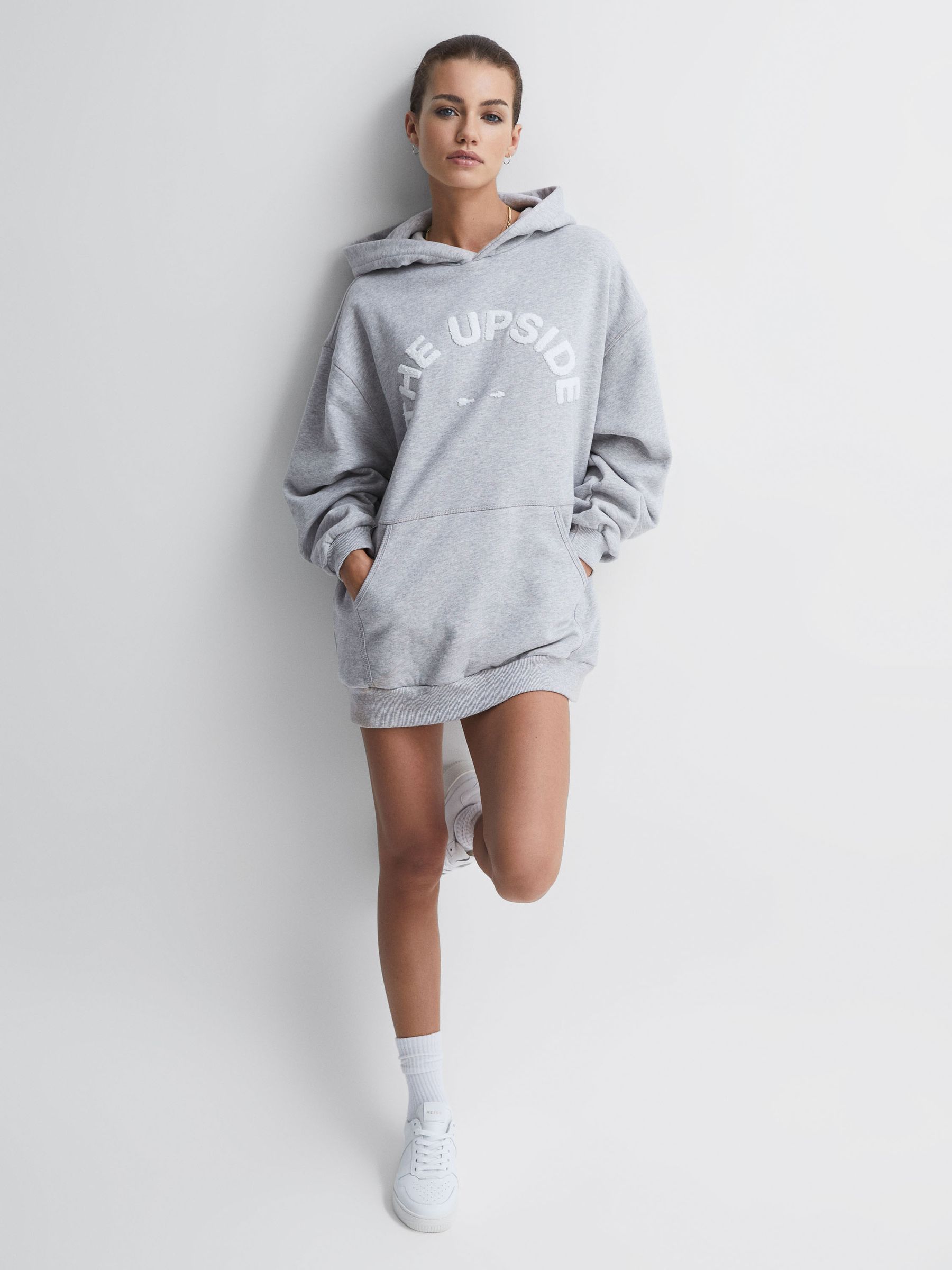 The Upside Comfort Fit Hoodie in Grey - Image 1 of 7 The Upside Comfort Fit Hoodie in Grey - Image 1 of 7