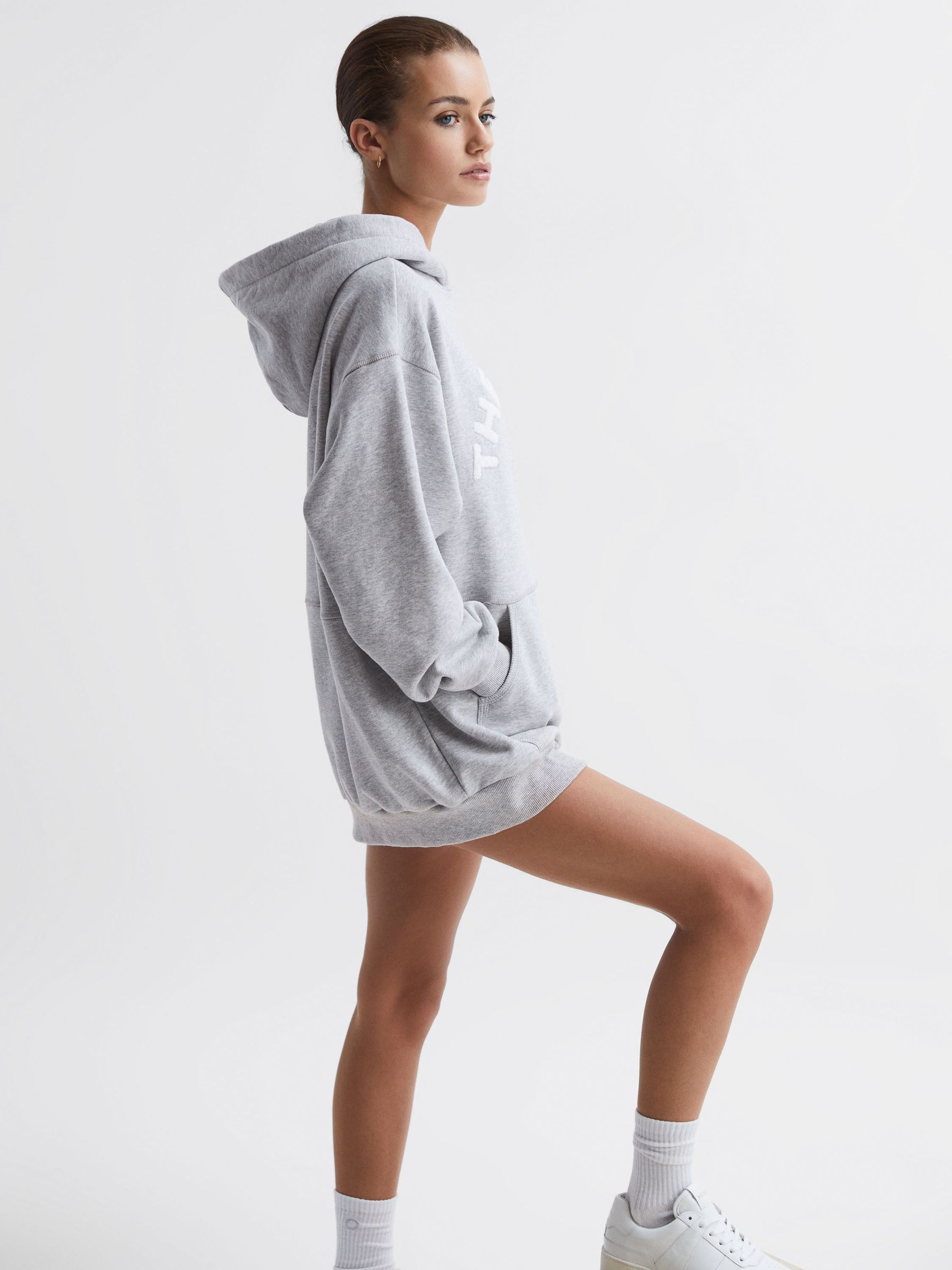 The Upside Comfort Fit Hoodie in Grey - Image 3 of 7