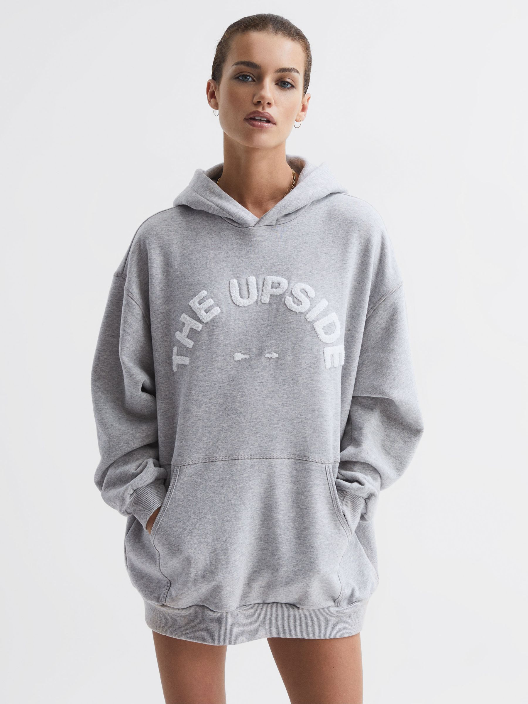 The Upside Comfort Fit Hoodie in Grey - Image 6 of 7