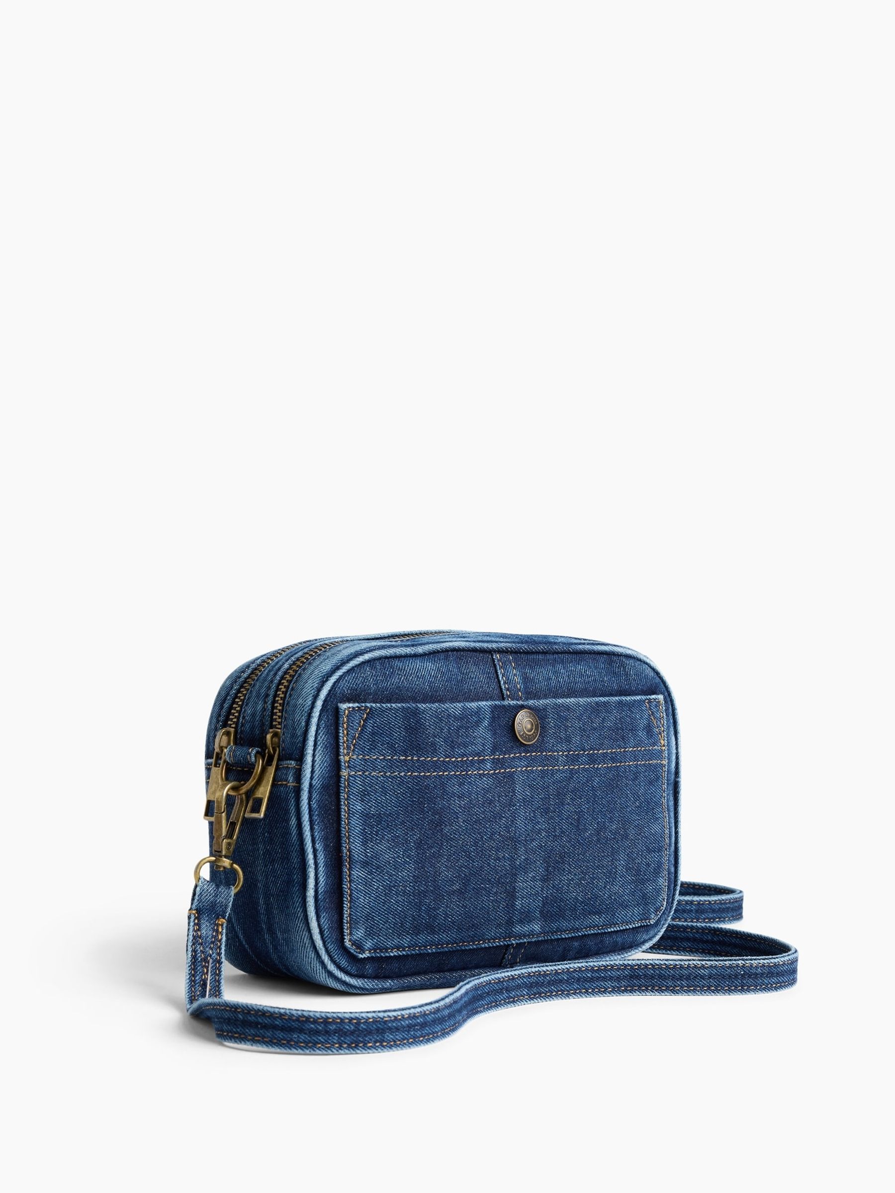 Dark Wash Denim Pocket Crossbody Bag - Image 2 of 4