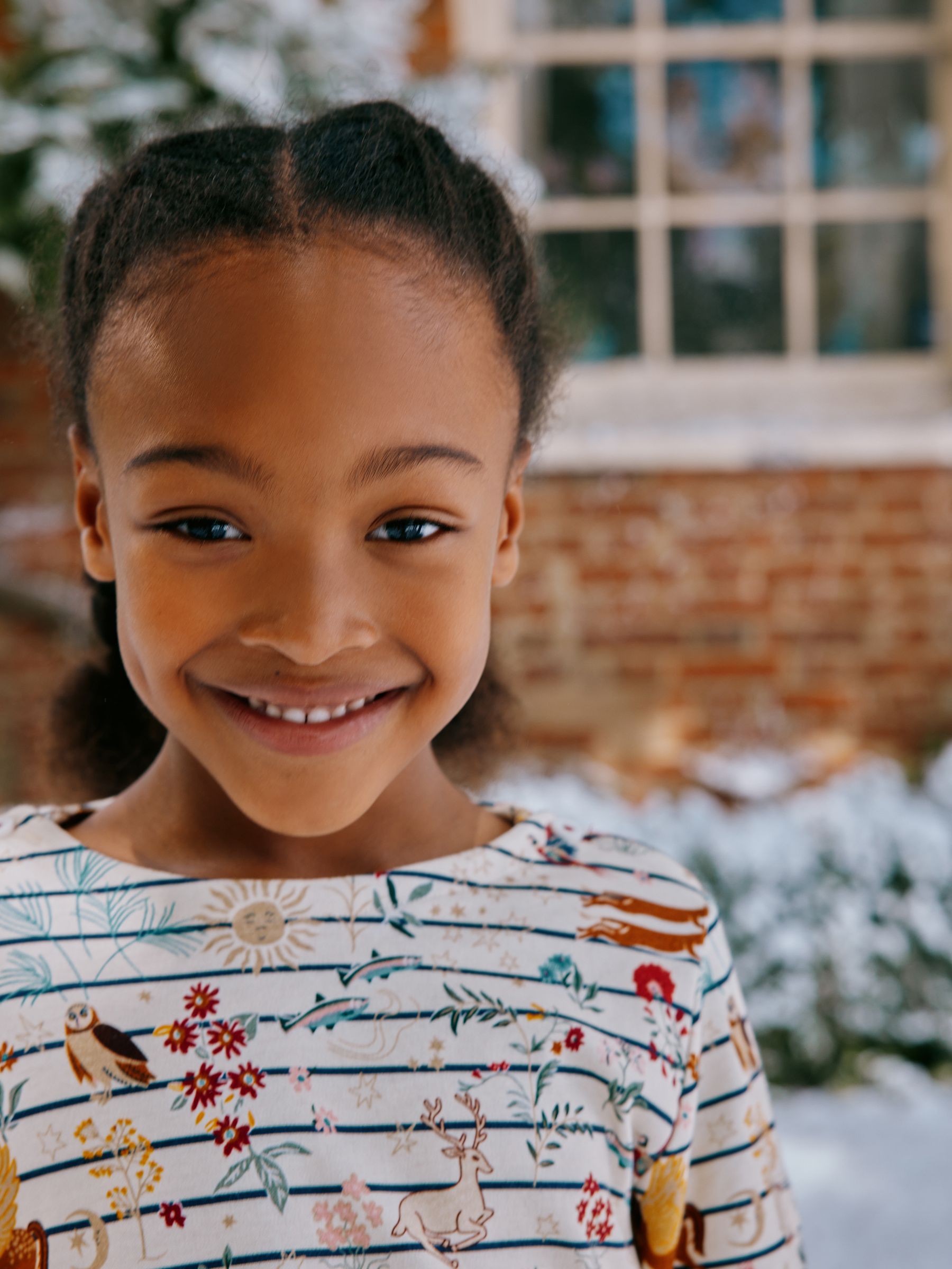 Harbour Cream Striped Cotton Long Sleeve Top - Image 1 of 1 Harbour Cream Striped Cotton Long Sleeve Top - Image 1 of 1