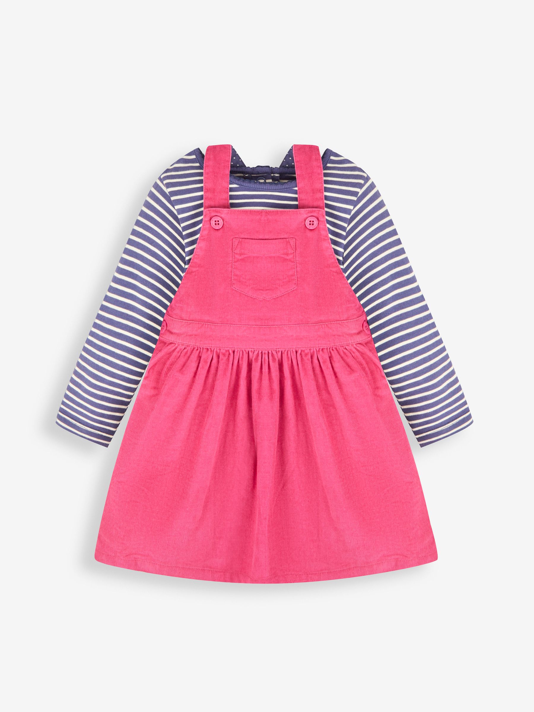 Raspberry Girls' Classic Cord Dress & Stripe Top Set - Image 1 of 5