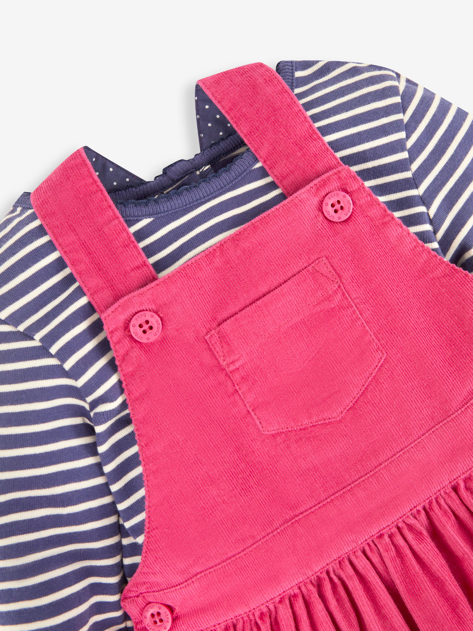 Raspberry Girls' Classic Cord Dress & Stripe Top Set - Image 5 of 5