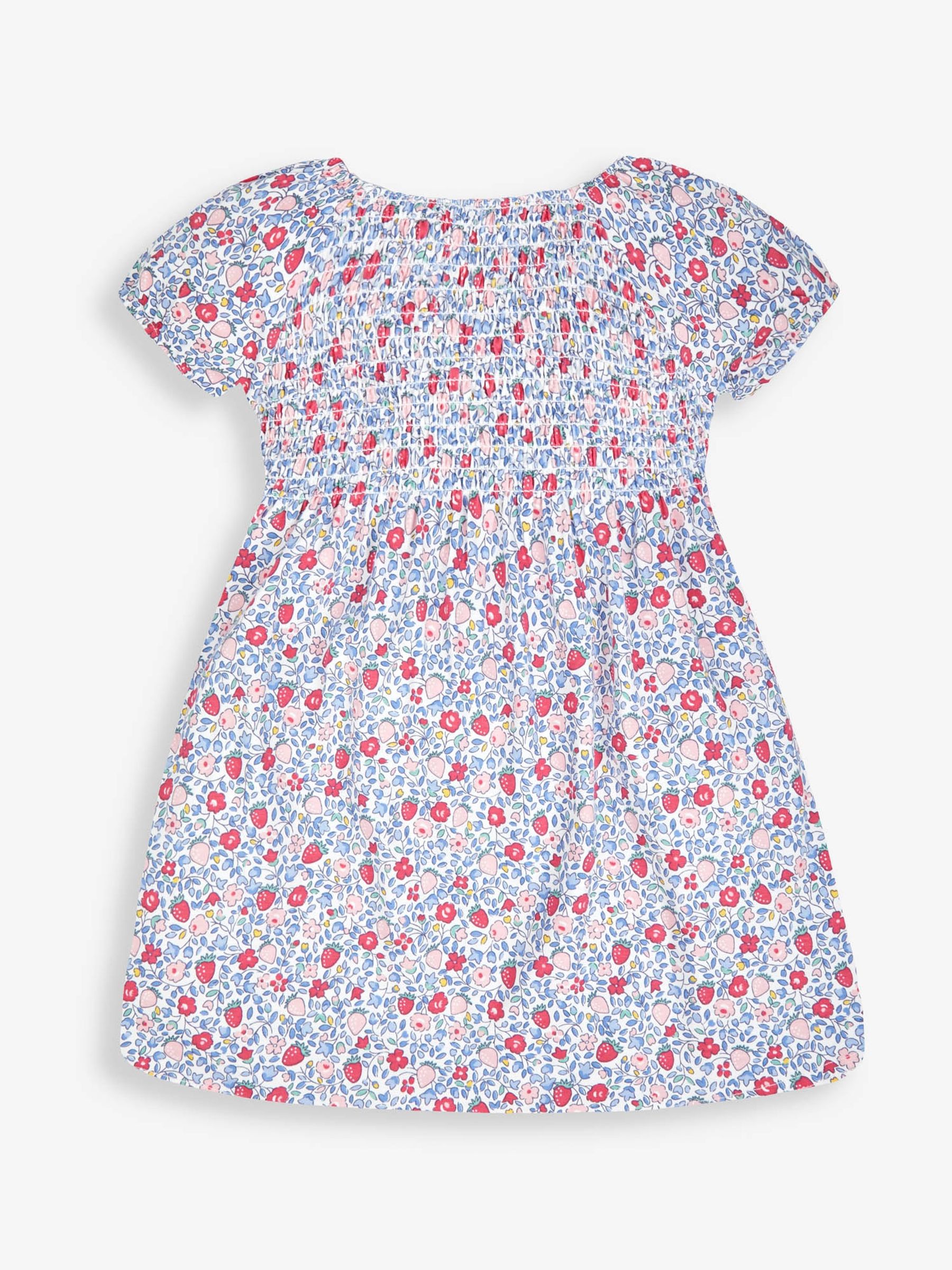 Pink Strawberry Ditsy Print Smocked Dress - Image 3 of 4