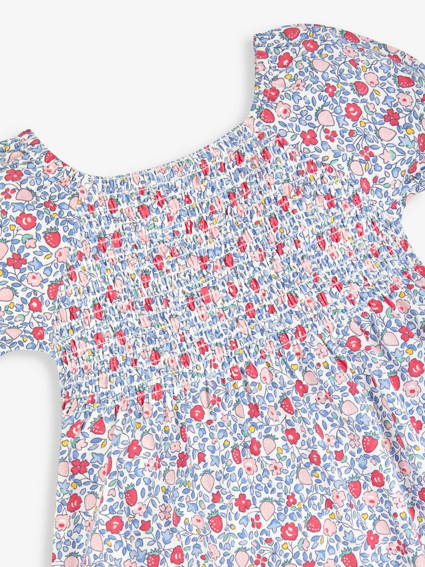 Pink Strawberry Ditsy Print Smocked Dress - Image 4 of 4