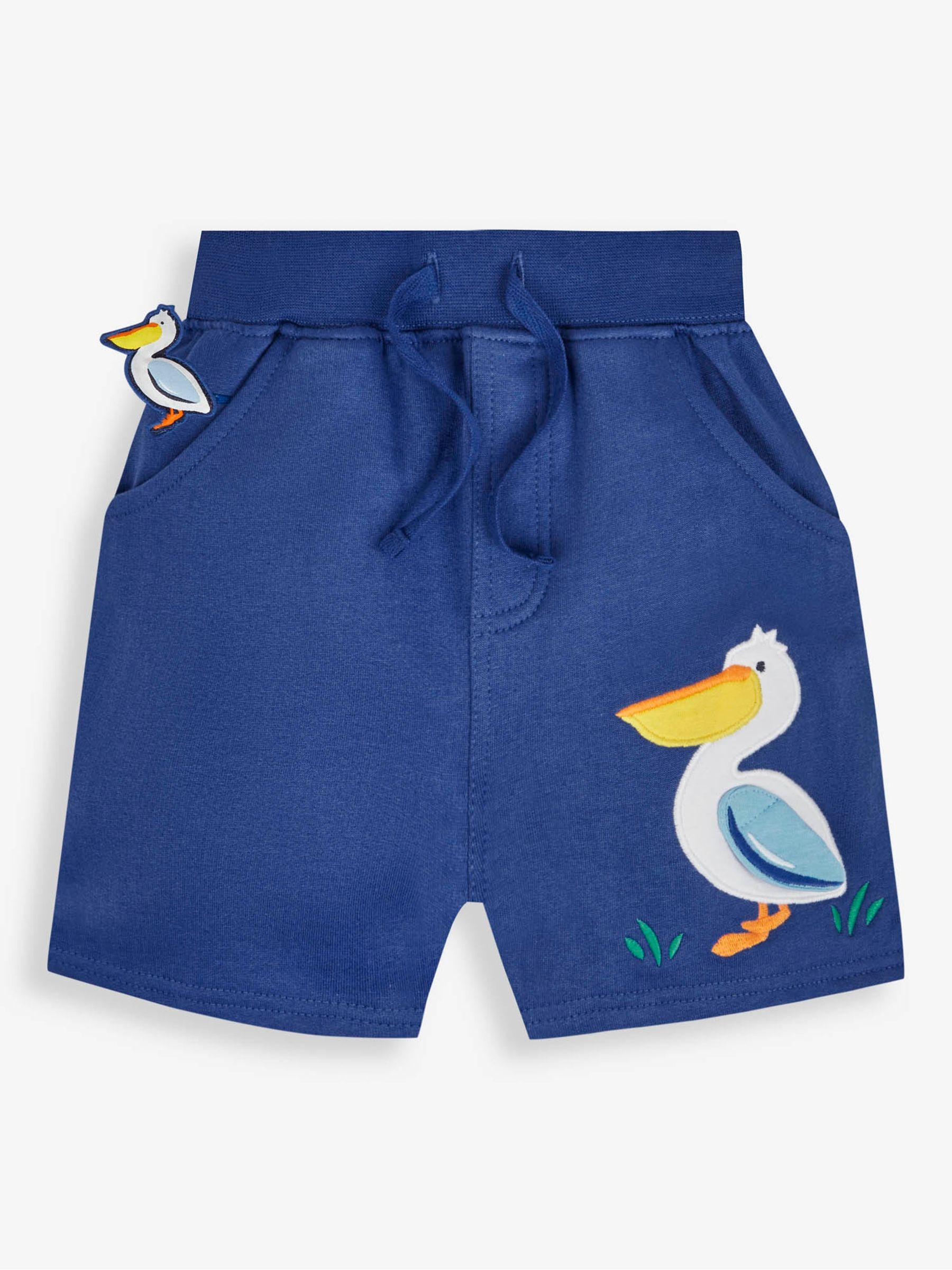 Cobalt Pelican Appliqué With Pet In Pocket Shorts - Image 3 of 6