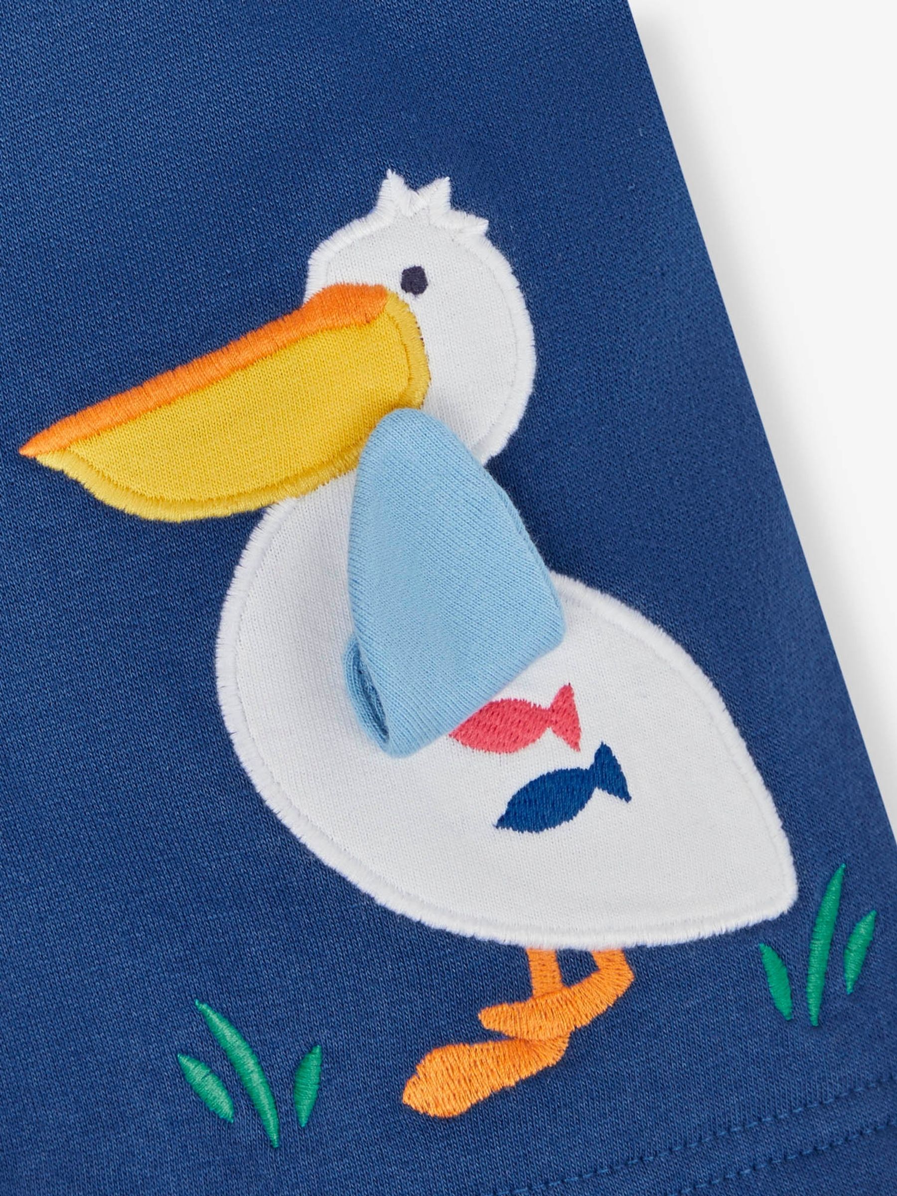 Cobalt Pelican Appliqué With Pet In Pocket Shorts - Image 6 of 6
