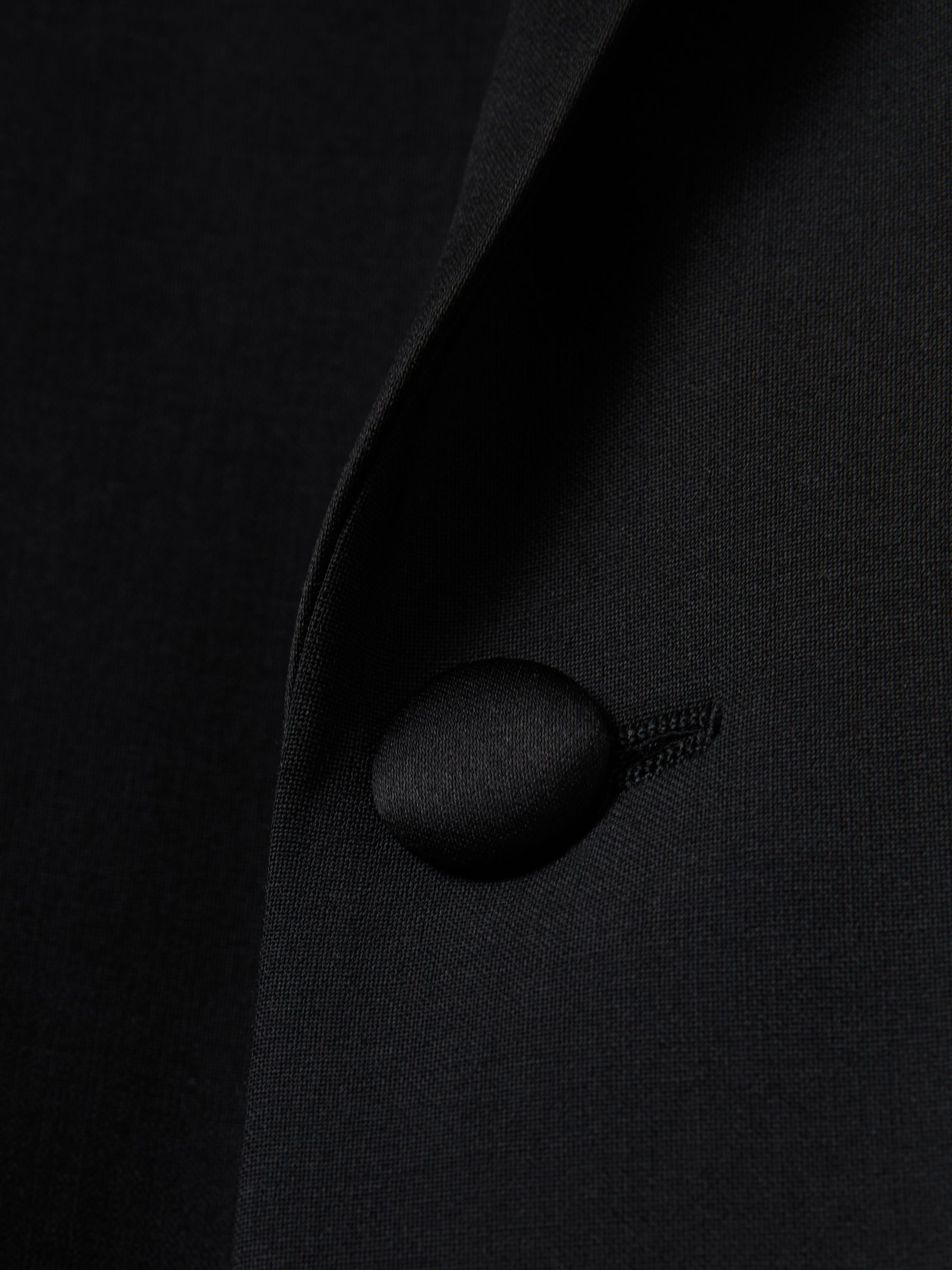 Single Breasted Tuxedo Slim Fit Jacket in Black - Image 6 of 6