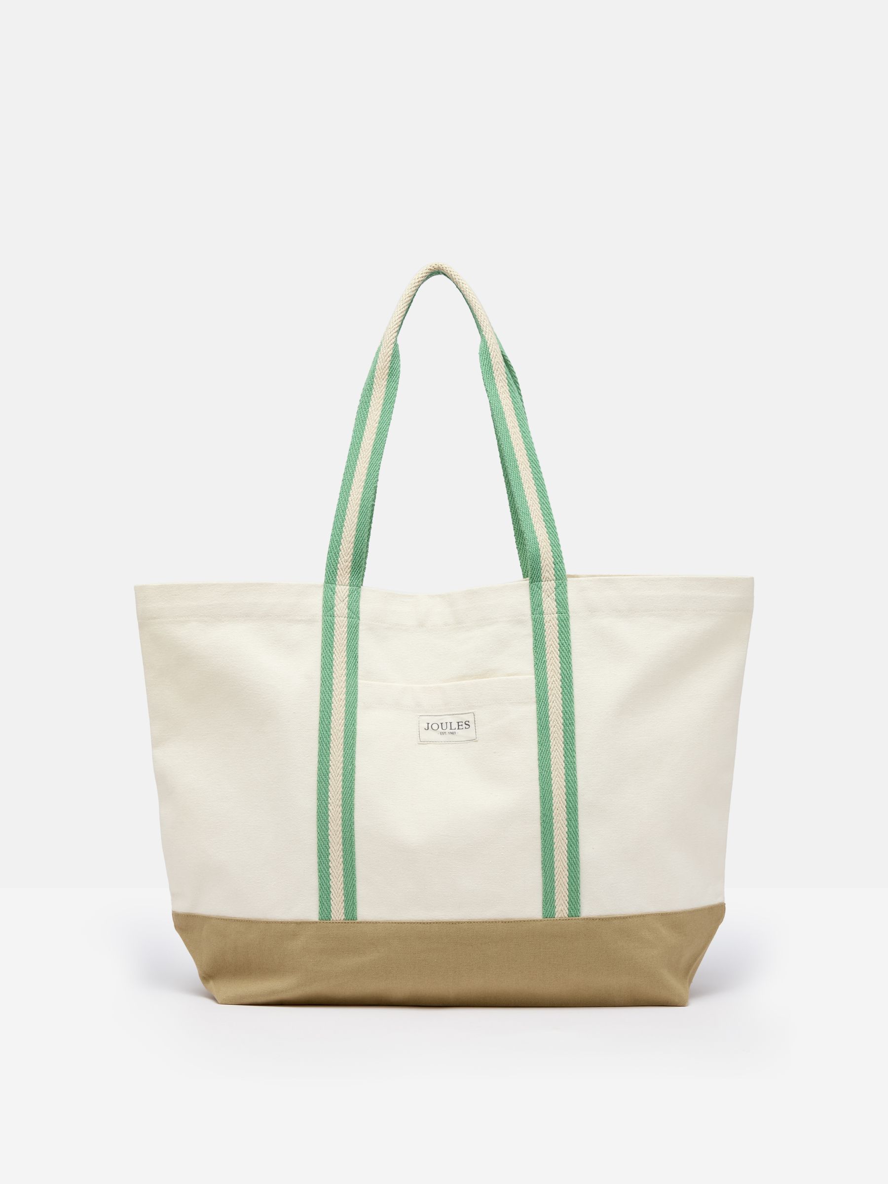 Promenade Cream Canvas Beach Bag - Image 1 of 6