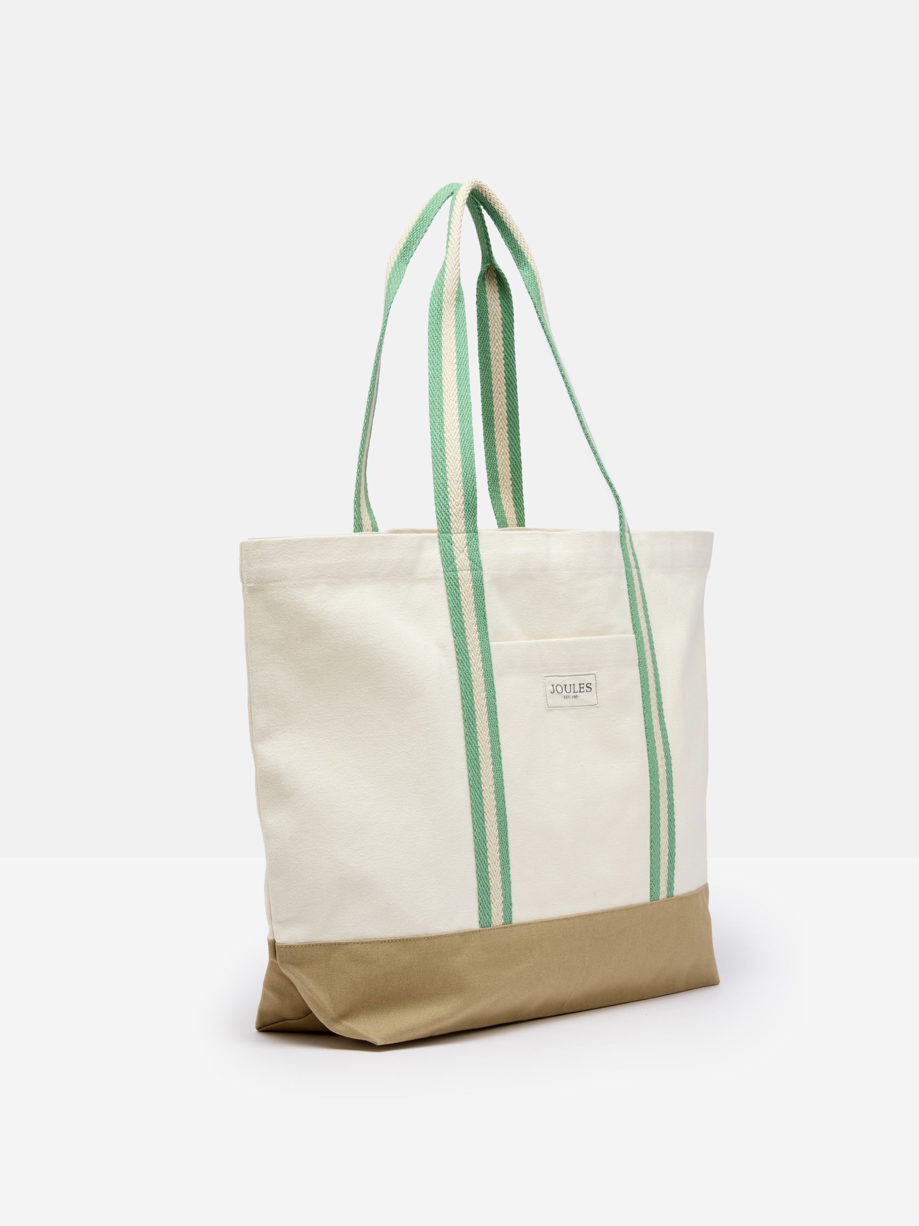 Promenade Cream Canvas Beach Bag - Image 3 of 6