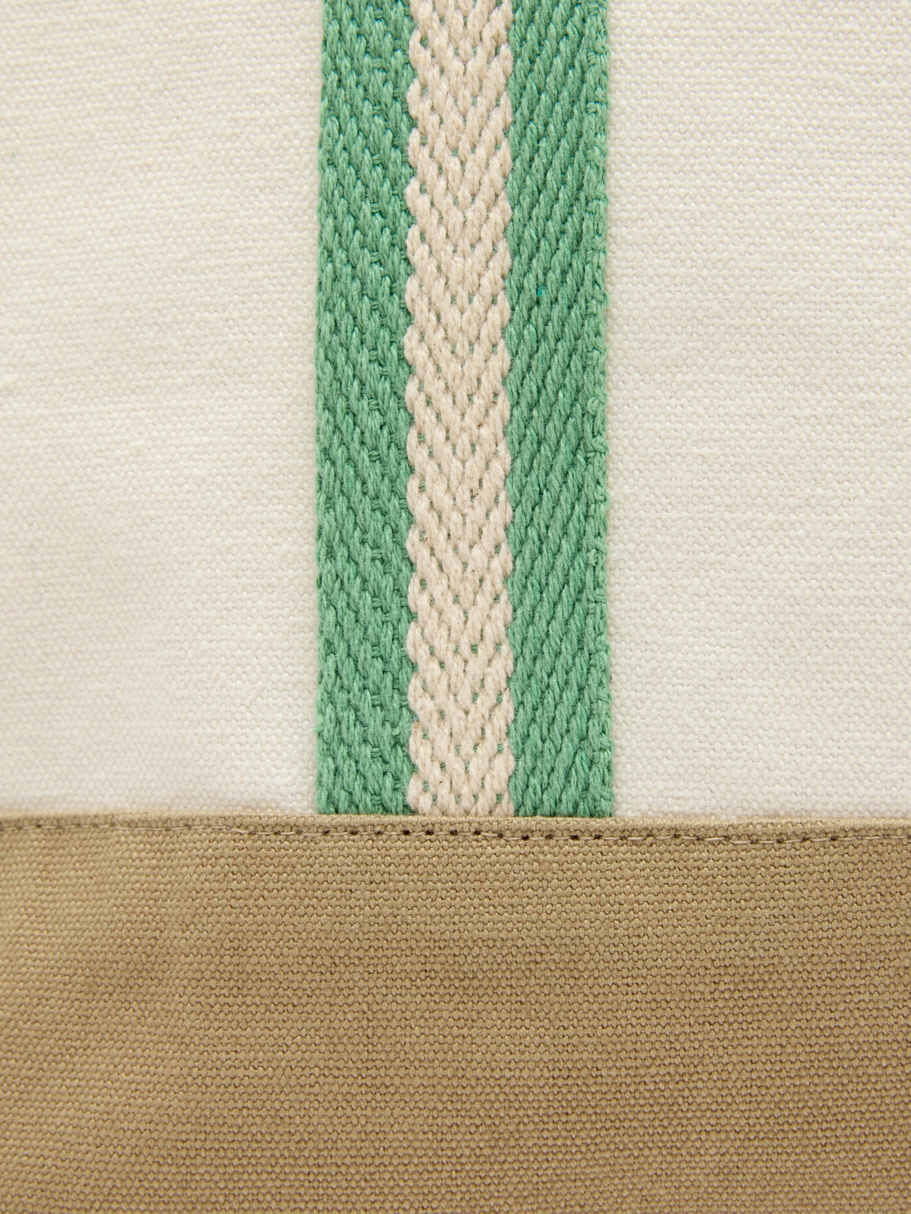 Promenade Cream Canvas Beach Bag - Image 4 of 6