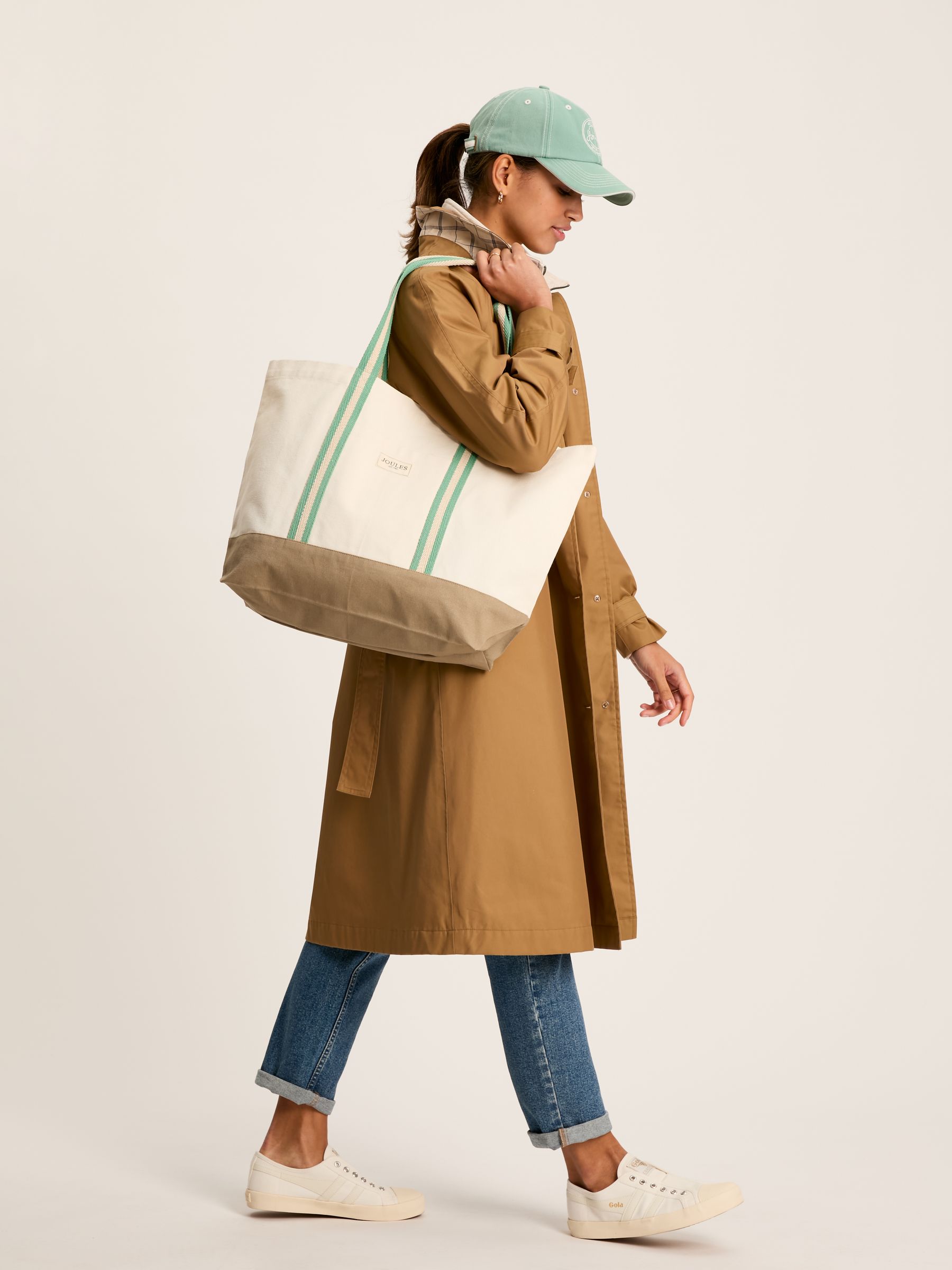 Promenade Cream Canvas Beach Bag - Image 5 of 6
