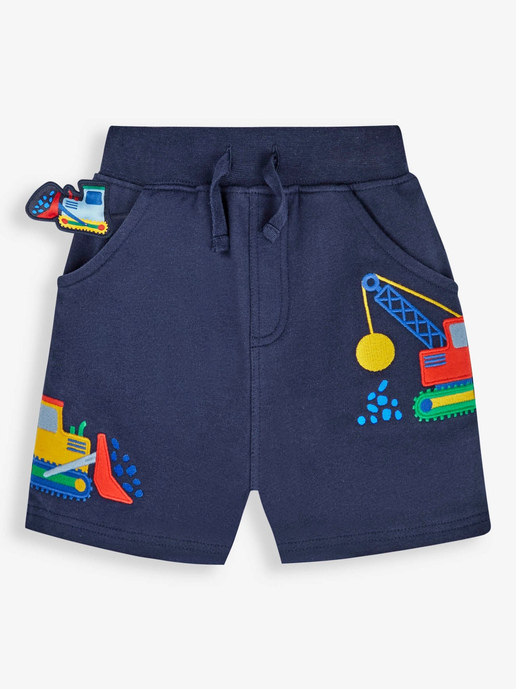 Navy Construction Appliqué With Pet In Pocket Shorts - Image 4 of 6