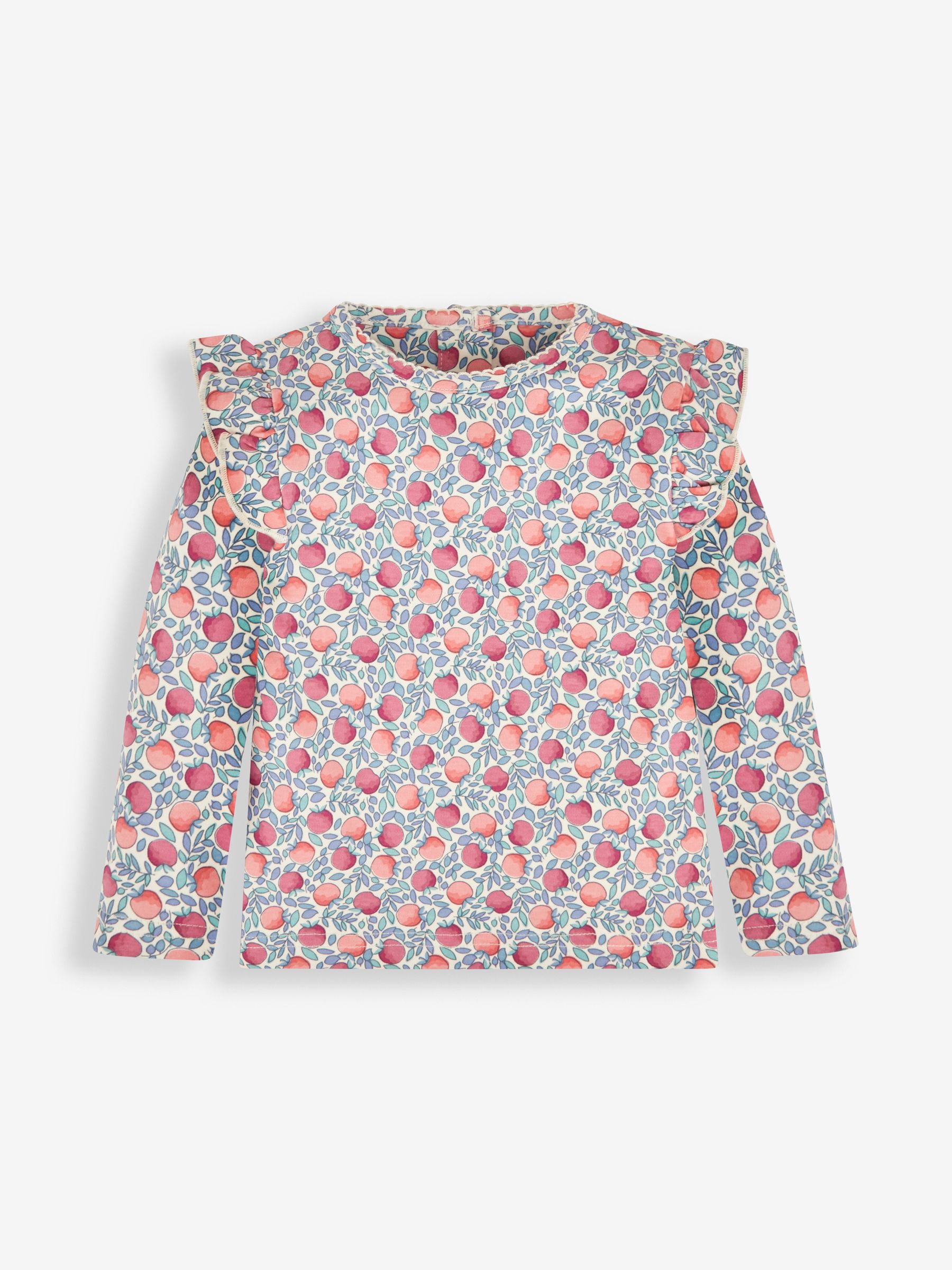 Plum Purple Apple 2-Pack Print & Stripe Frill Tops - Image 2 of 6