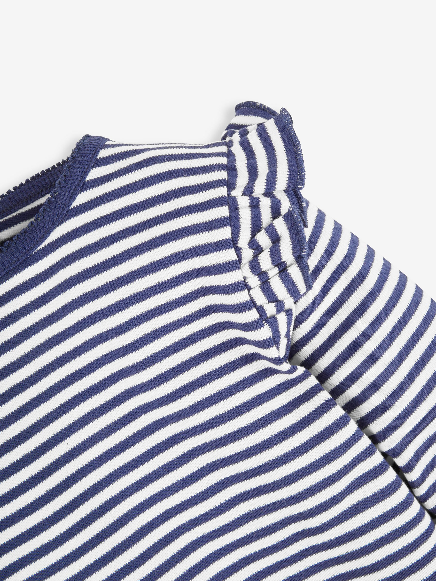 Plum Purple Apple 2-Pack Print & Stripe Frill Tops - Image 6 of 6