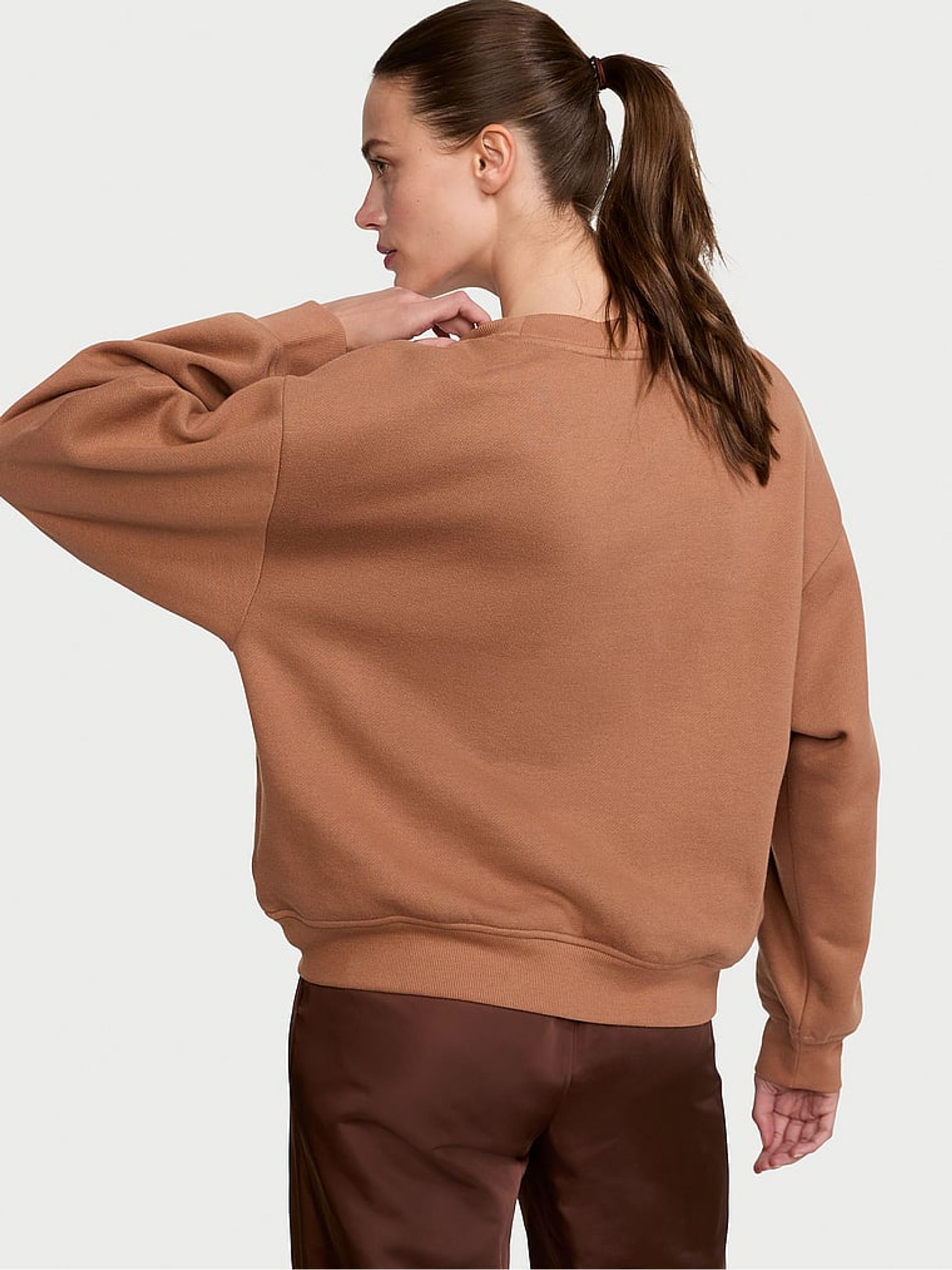 Caramel Brown Fleece Crew Sweatshirt - Image 2 of 3