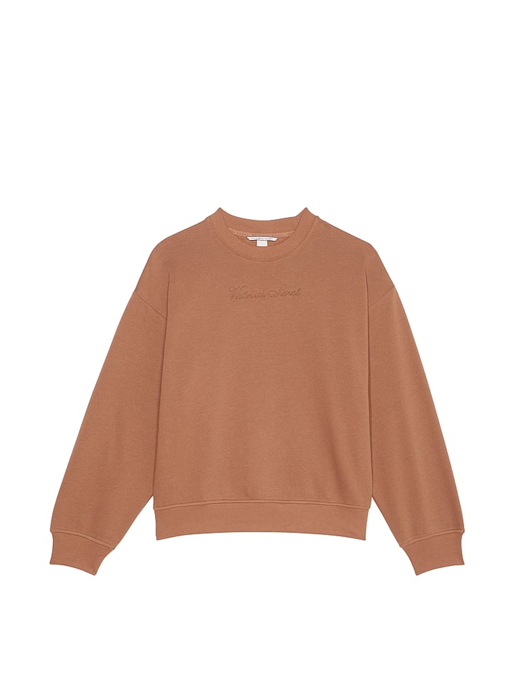 Caramel Brown Fleece Crew Sweatshirt - Image 3 of 3