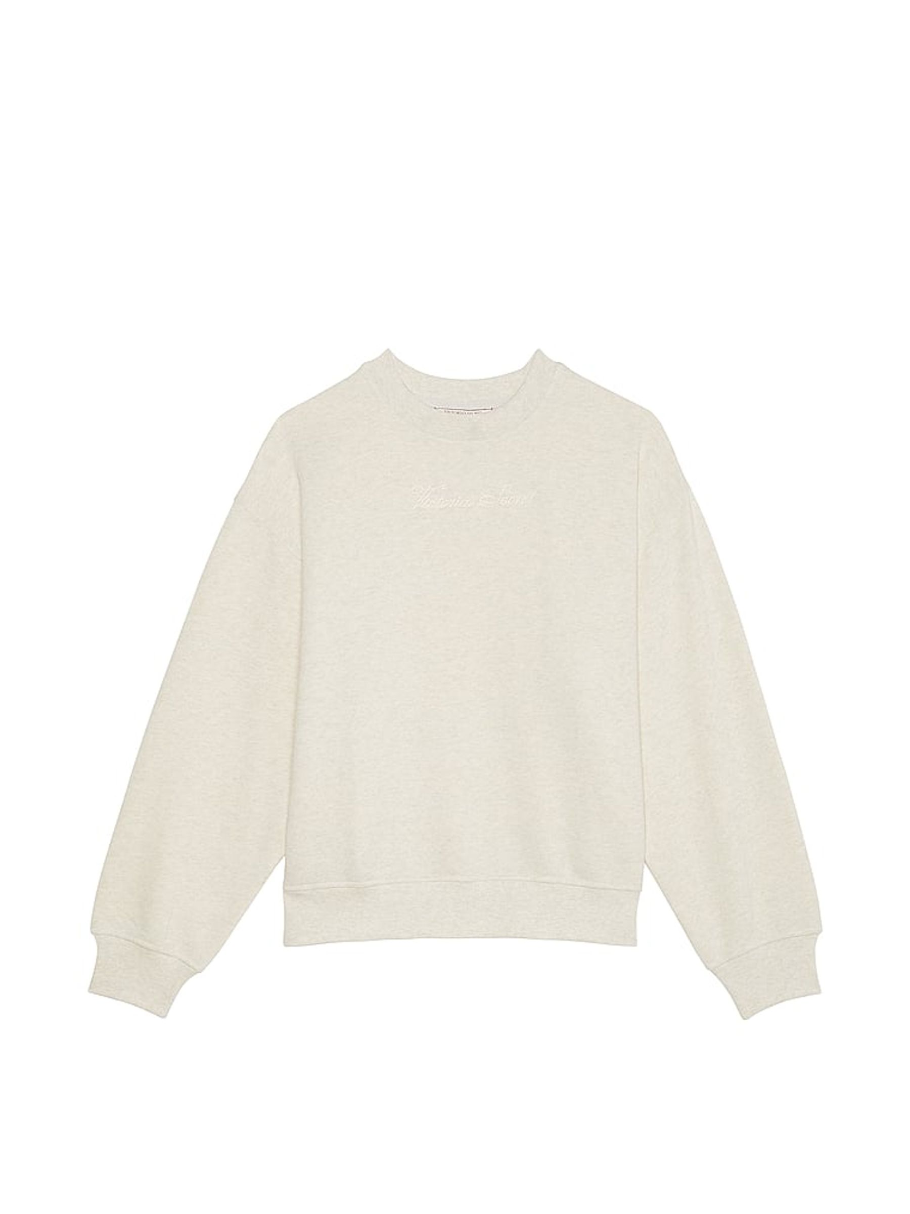 Natural Heather Grey Fleece Crew Sweatshirt - Image 2 of 2