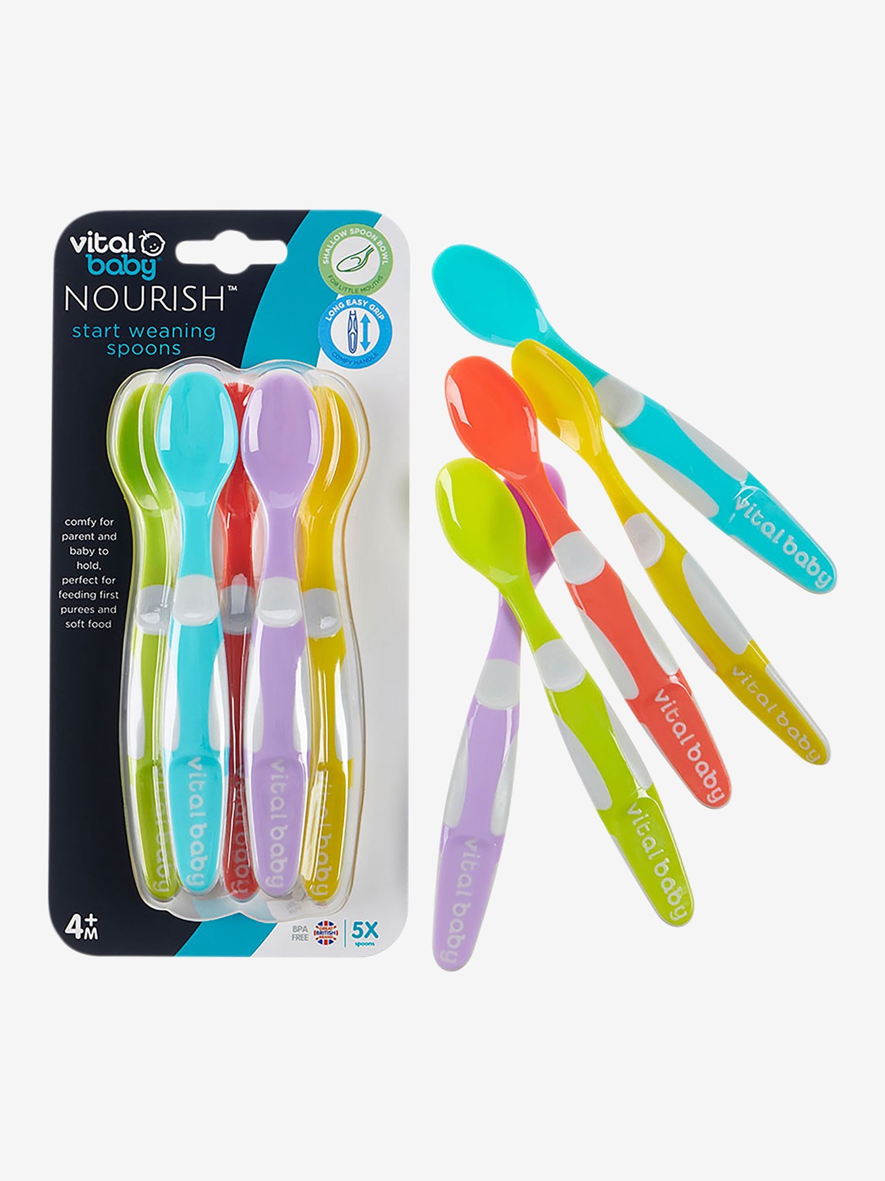 Vital Baby NOURISH Start Weaning Spoons 5-pack - Image 1 of 3