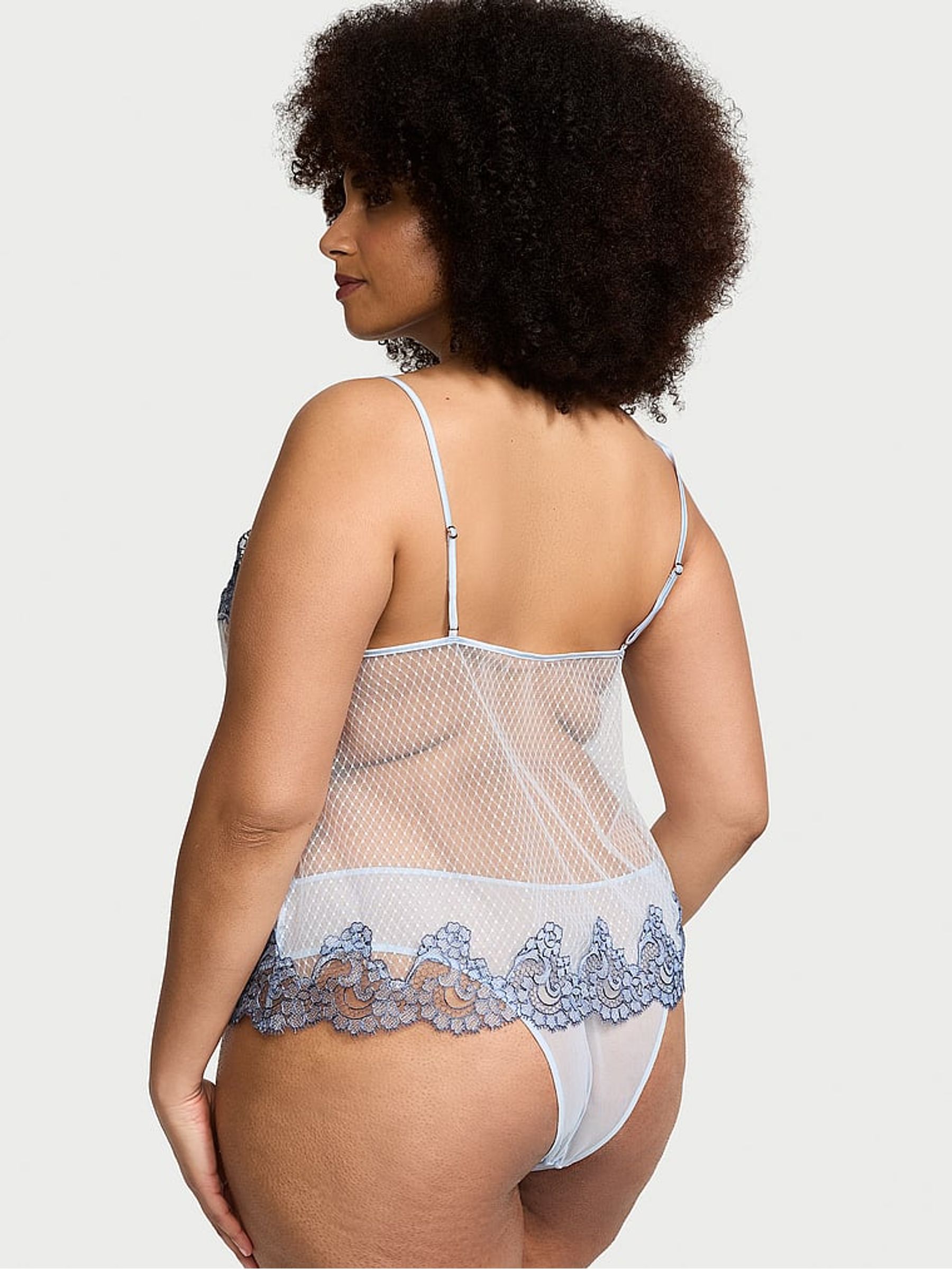 Faded Denim Blue Embroidered Camisole Top - Image 2 of 2