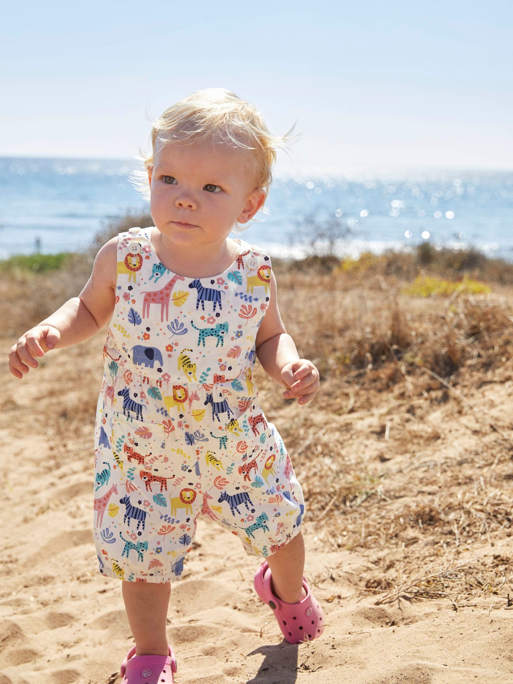 Cream Safari Print Dungarees - Image 5 of 6