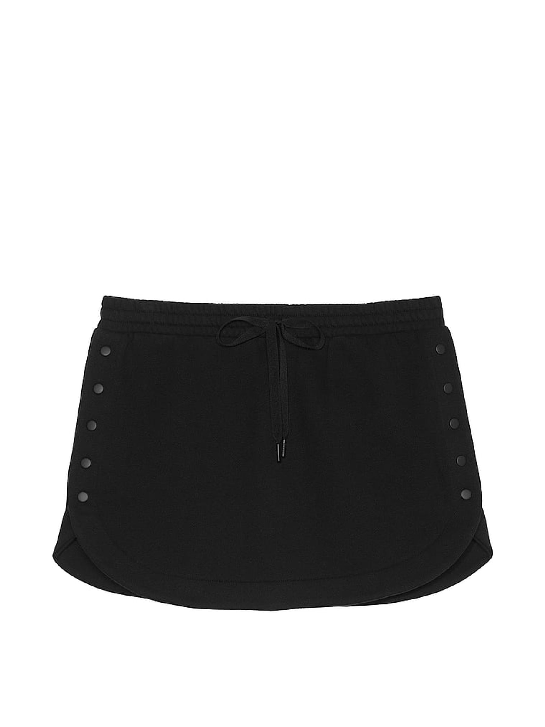 Pure Black Fleece Popper Skirt - Image 1 of 1