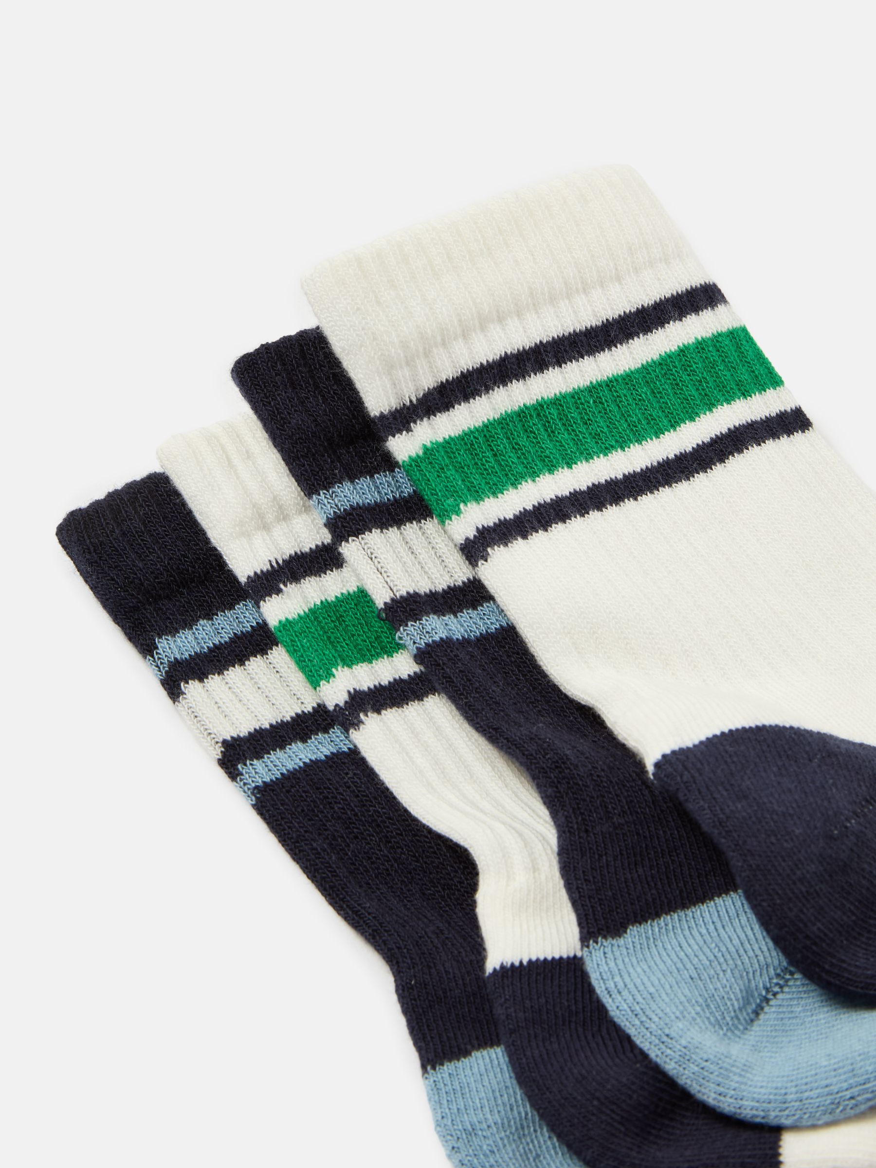Men's Volley White/Blue Tennis Socks (size 7-12) - Image 4 of 5