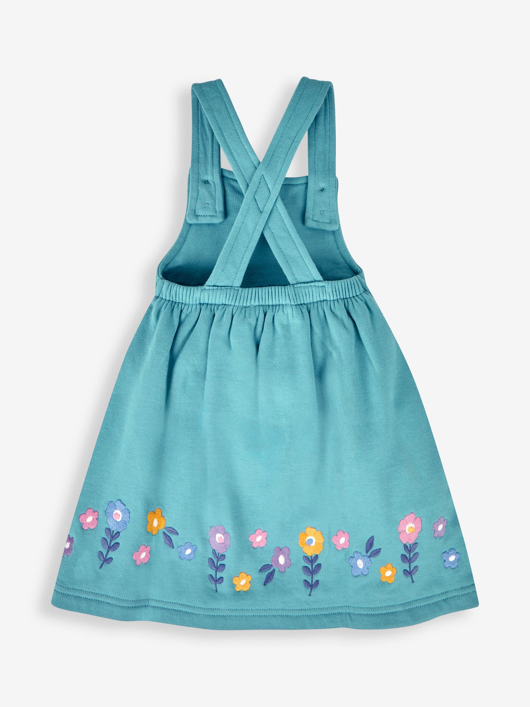 Duck Egg Green Guinea Pig Girls' 2-Piece Appliqué Pinafore Dress & Top Set - Image 3 of 6