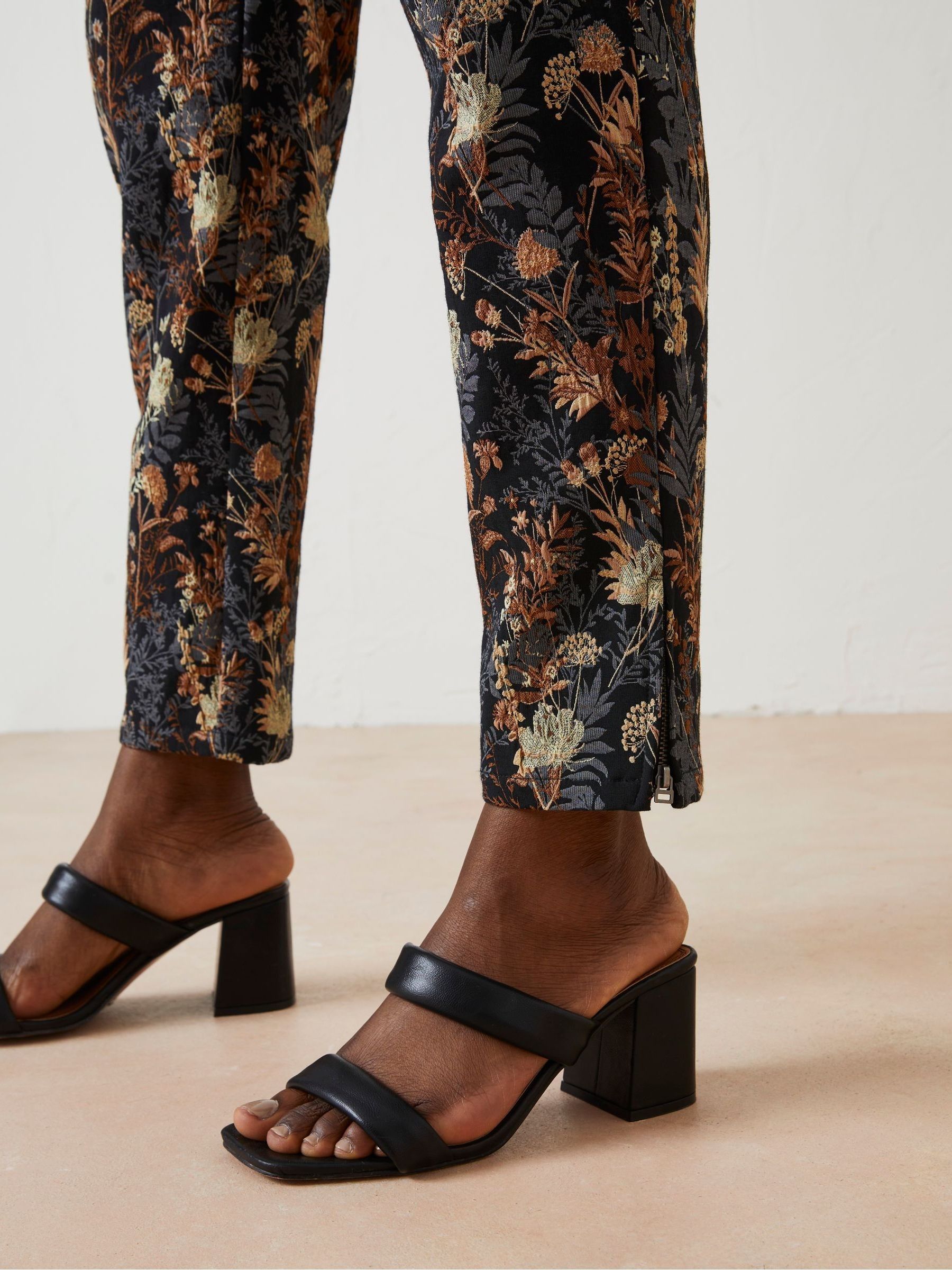 Black Isobelle Jacquard Trousers - Image 4 of 6
