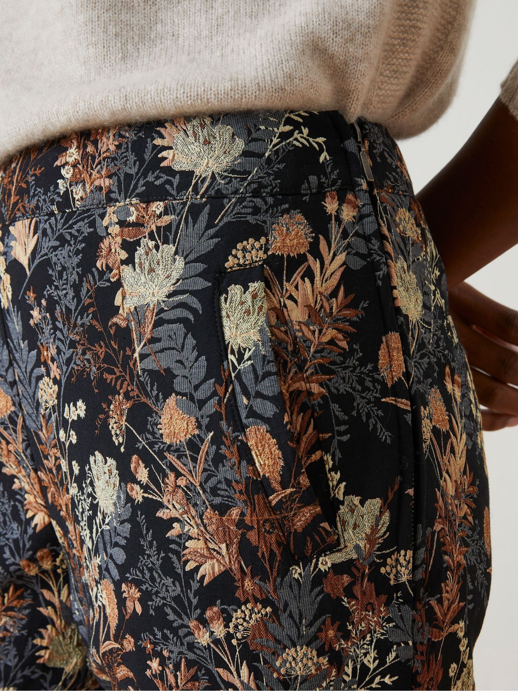 Black Isobelle Jacquard Trousers - Image 5 of 6