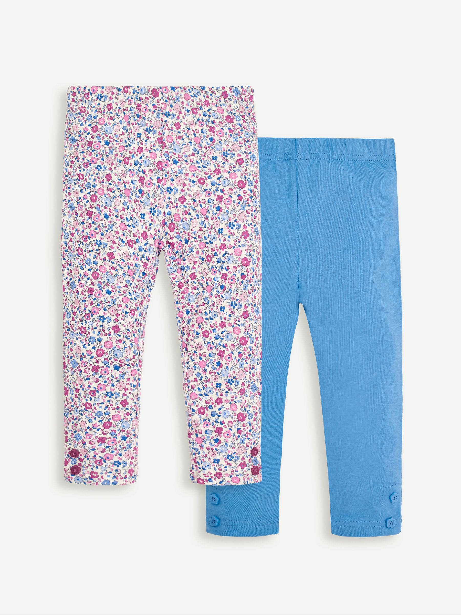 Periwinkle Blue Ditsy & Blue Girls' 2-Pack Leggings - Image 1 of 5