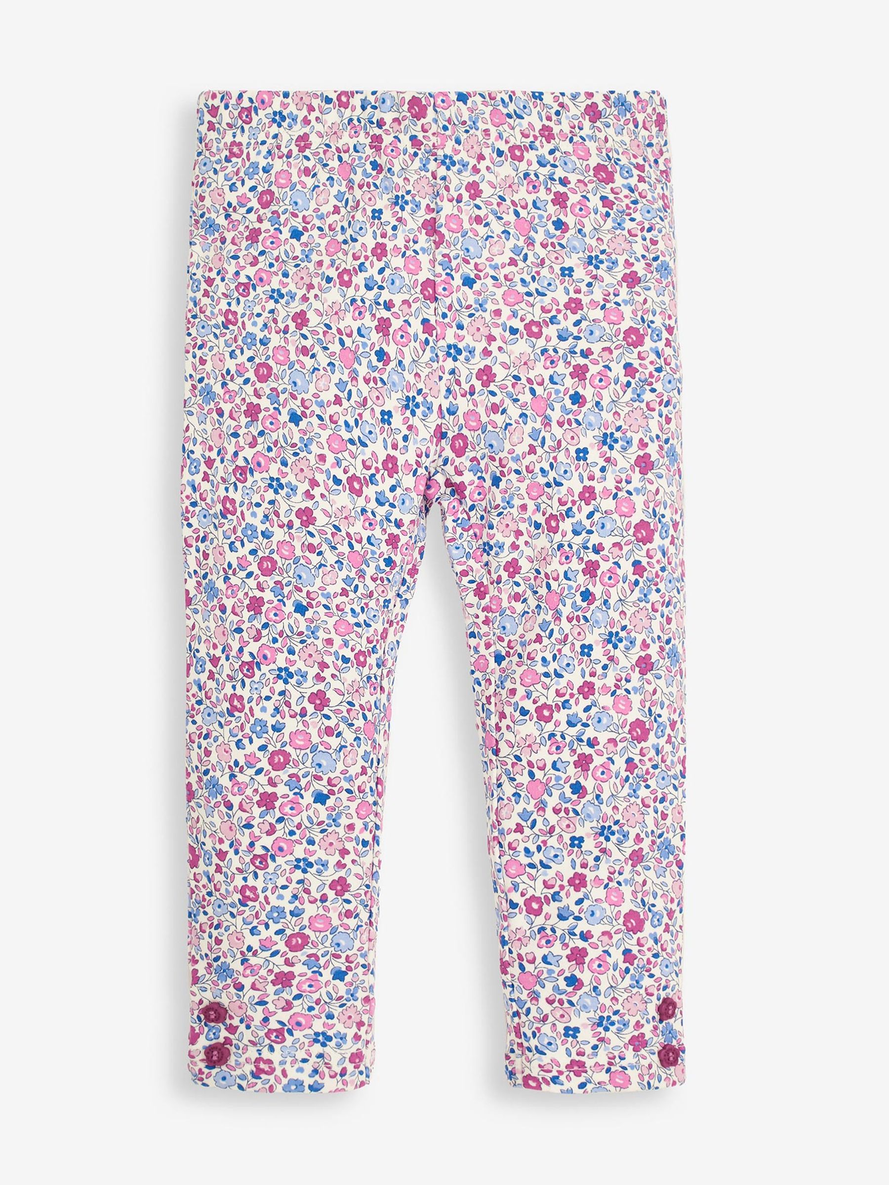 Periwinkle Blue Ditsy & Blue Girls' 2-Pack Leggings - Image 2 of 5