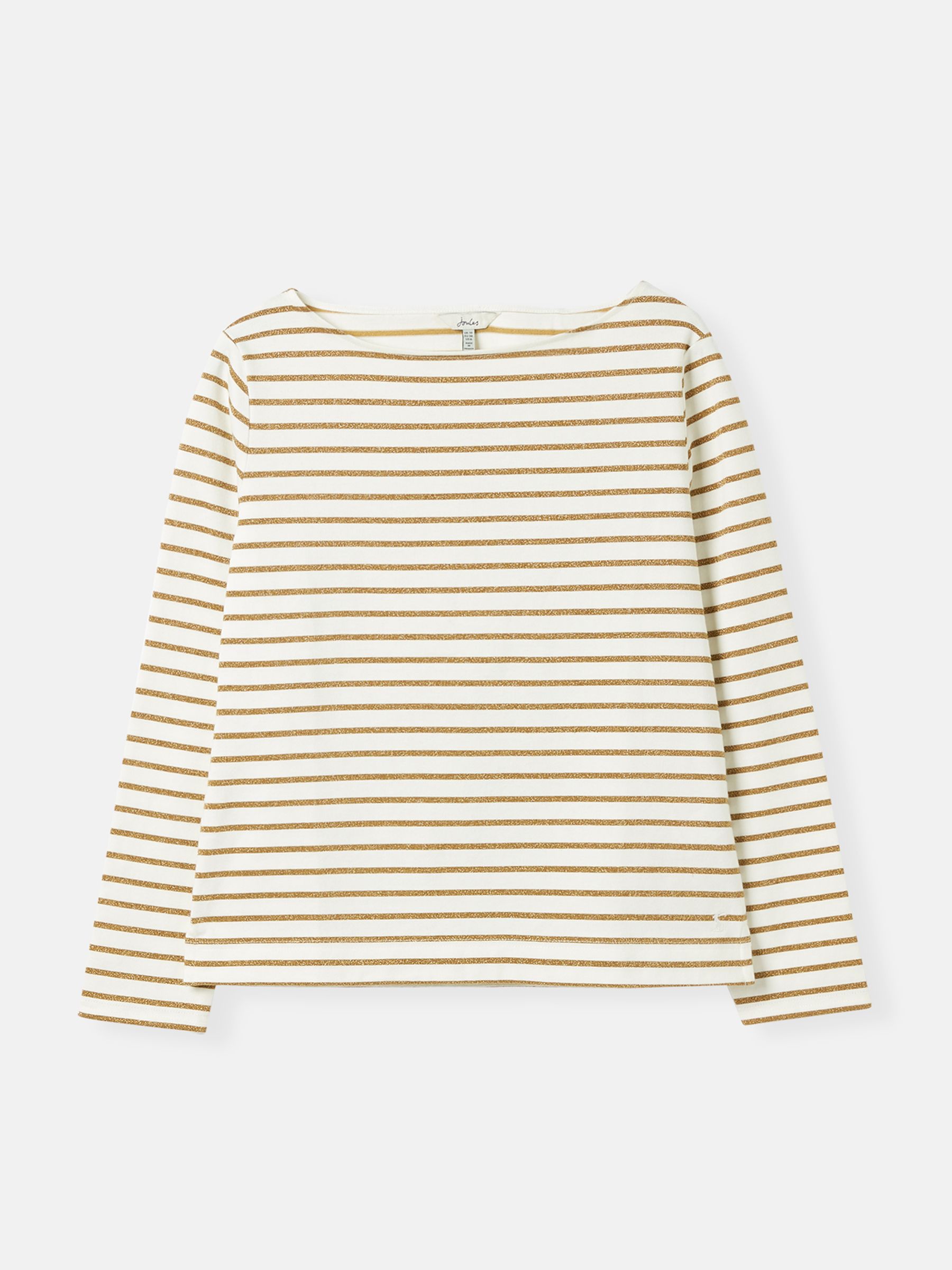 Harbour Gold Sparkly Long Sleeve Breton Top - Image 3 of 3