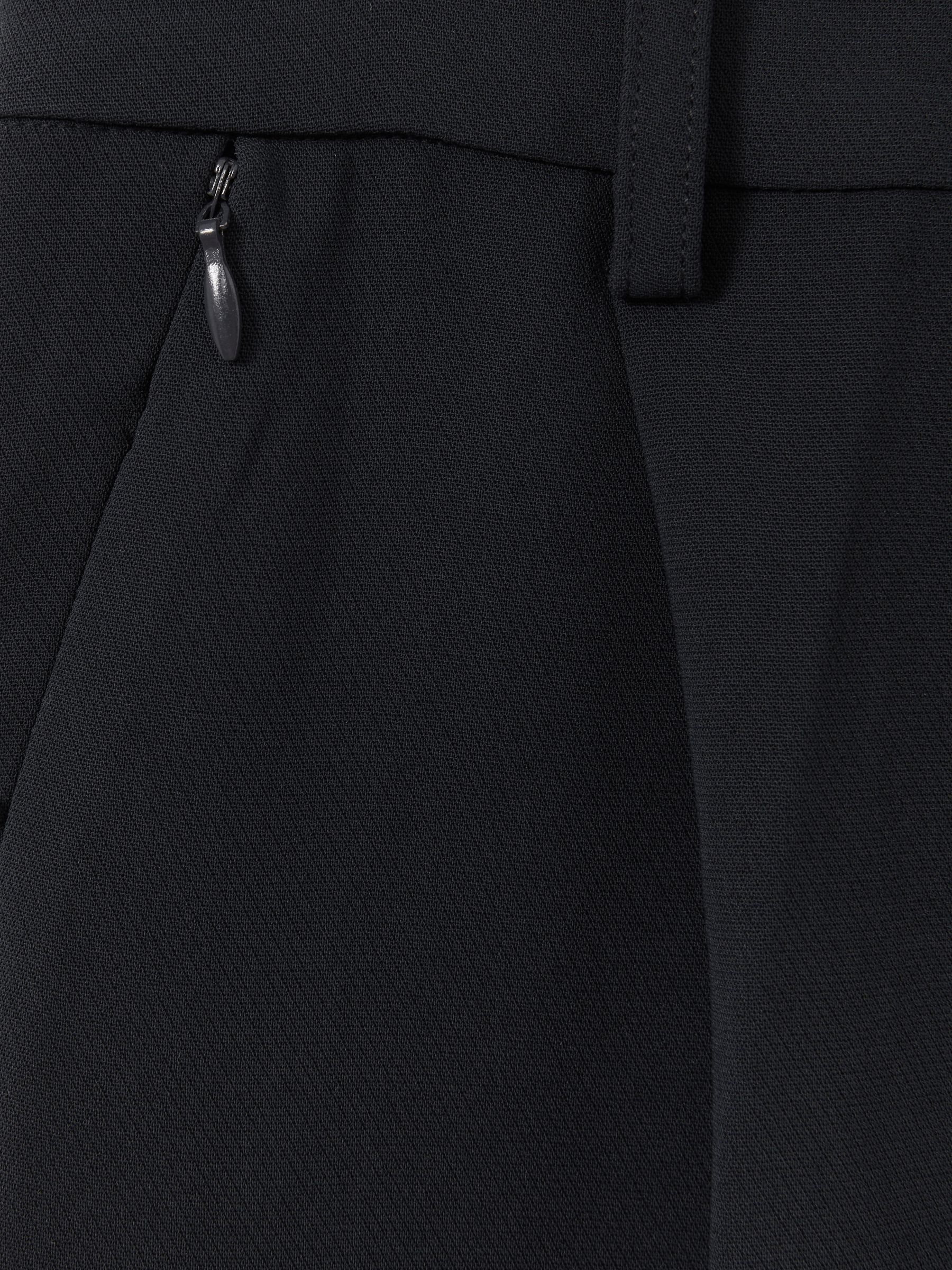High Rise Pleat Front Trousers in Navy - Image 5 of 5
