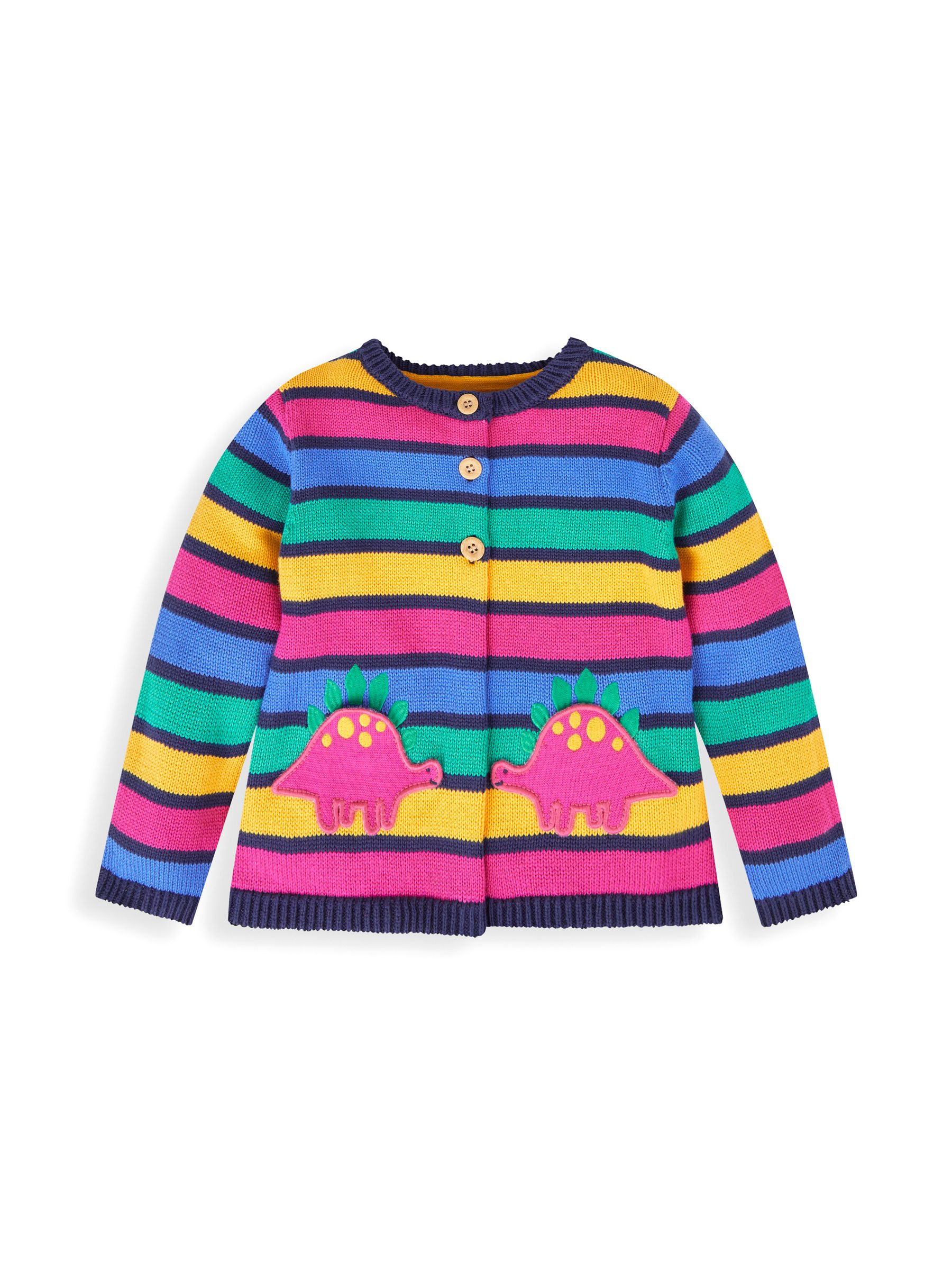 Navy Girls' Dinosaur Cardigan - Image 1 of 3